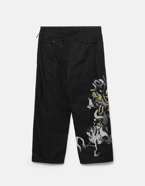 Practical Look 7082 Pointillist Dragon Embroidered Snopants? Black