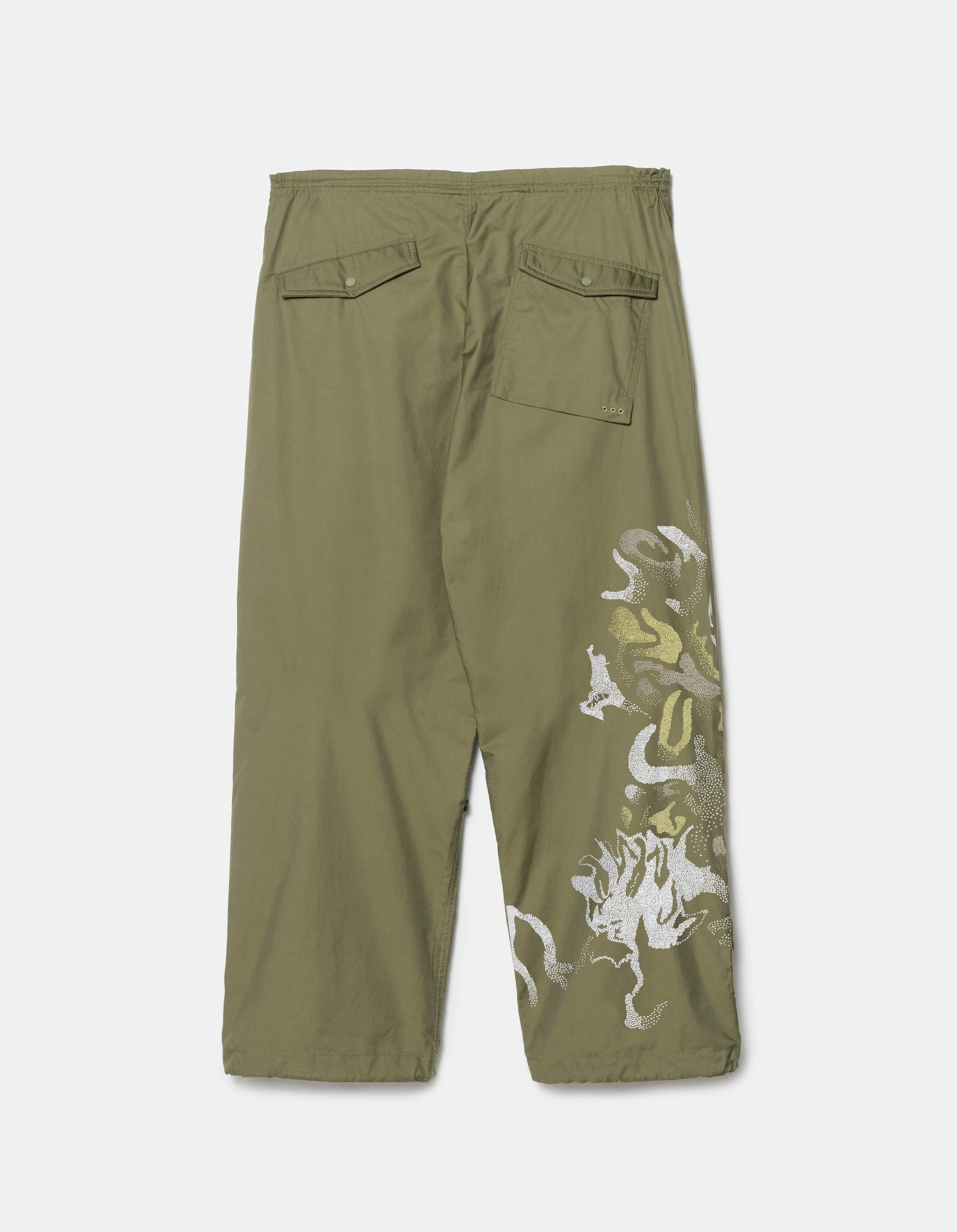 Comfy Cut 7082 Pointillist Dragon Embroidered Snopants? Olive OG-107F