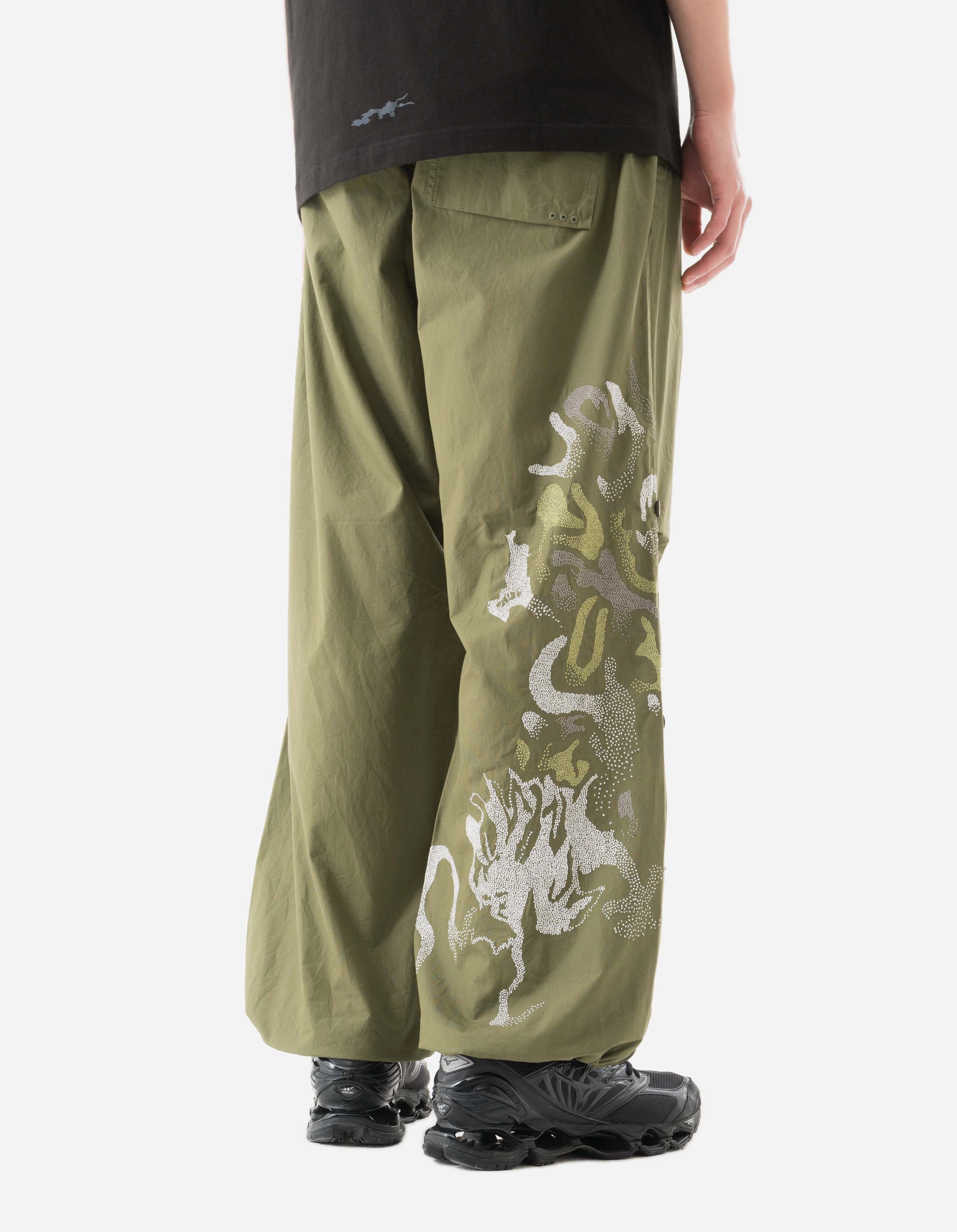 7082 Pointillist Dragon Embroidered Snopants? Olive OG-107F Odor Control Fabric