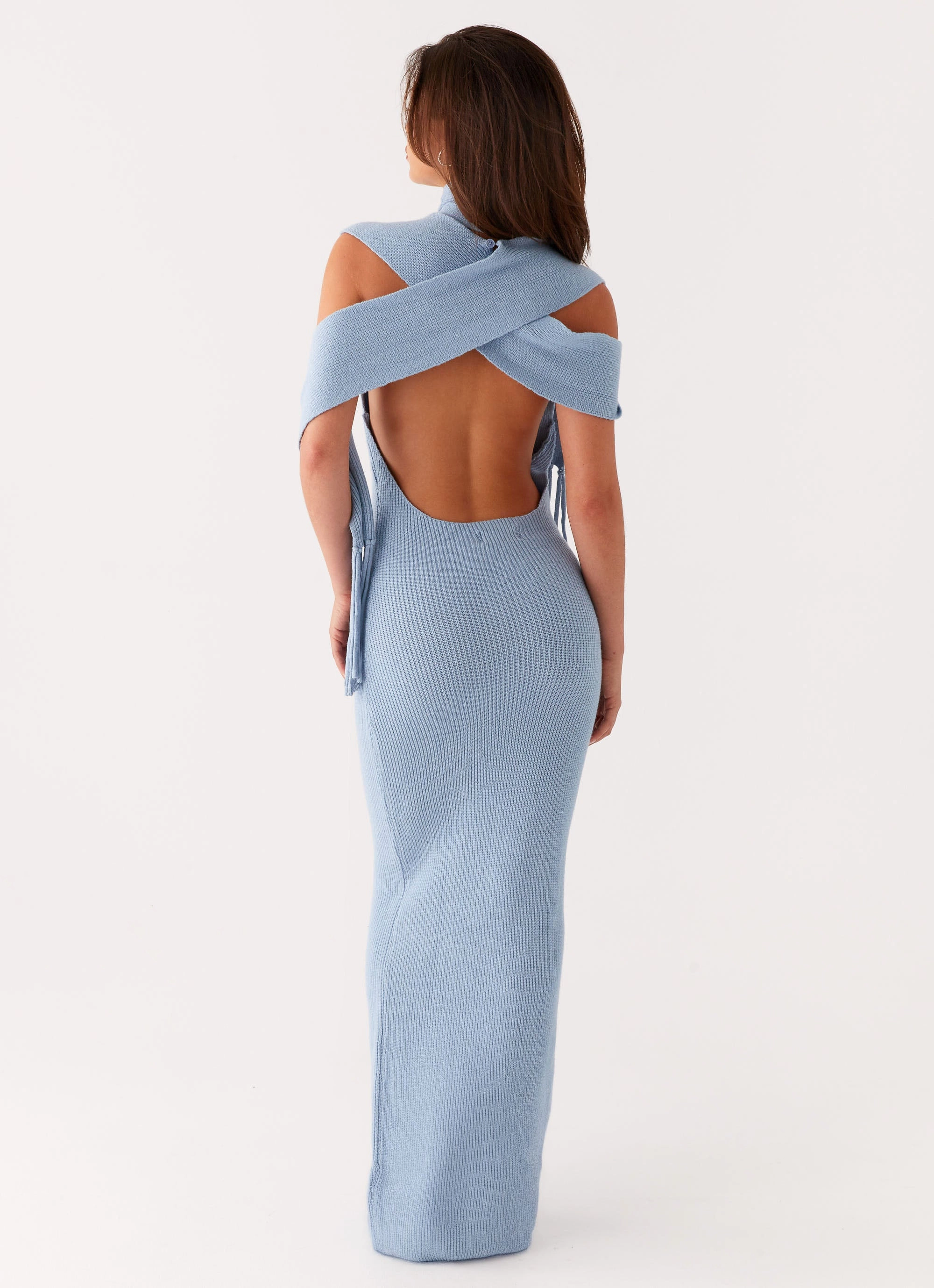 Timeless Wearable Night Ready Raine Knit Maxi Dress - Blue