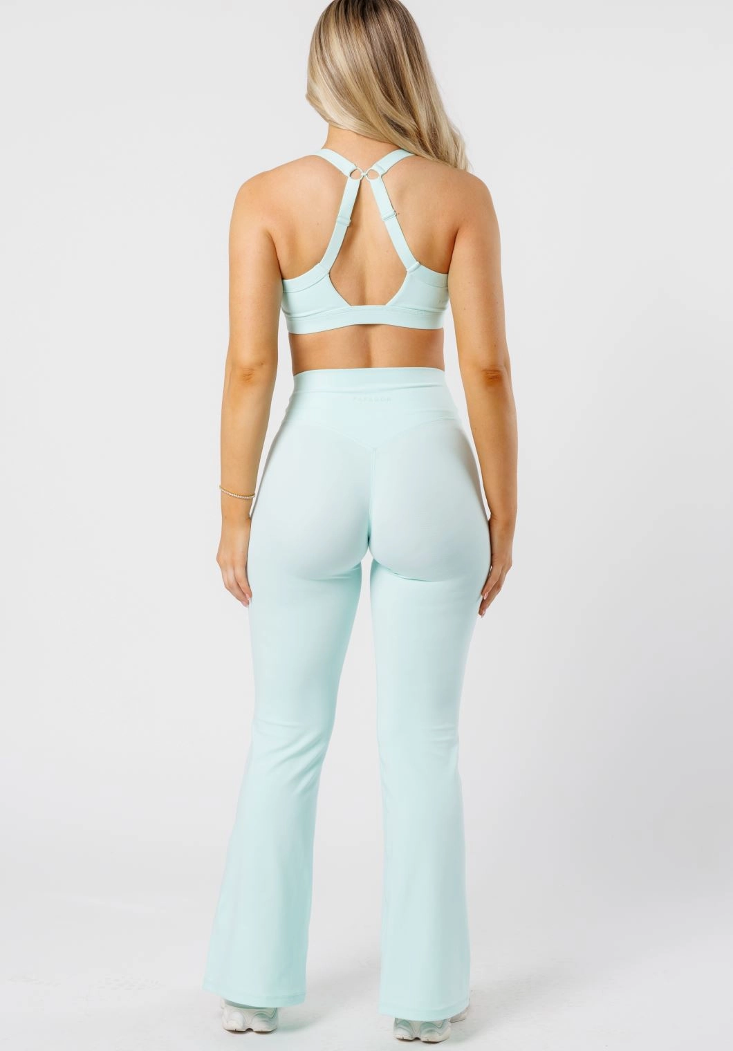 Reluna? Front Slit Sculptseam? Flare Leggings 31" Pale Jade Daily Routine Body Shaping Fashion Forward