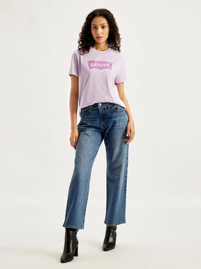 Closet Classic Women's 94 Blue Baggy Fit High Rise Jeans