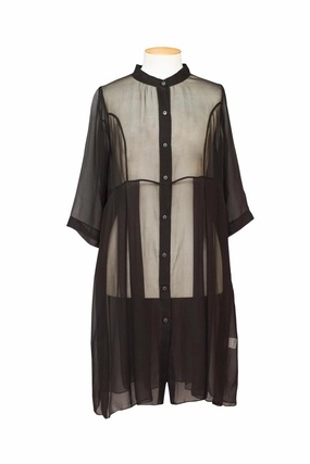 Flame retardant Megan Salmon - M5717 Georgette Monastic Coat