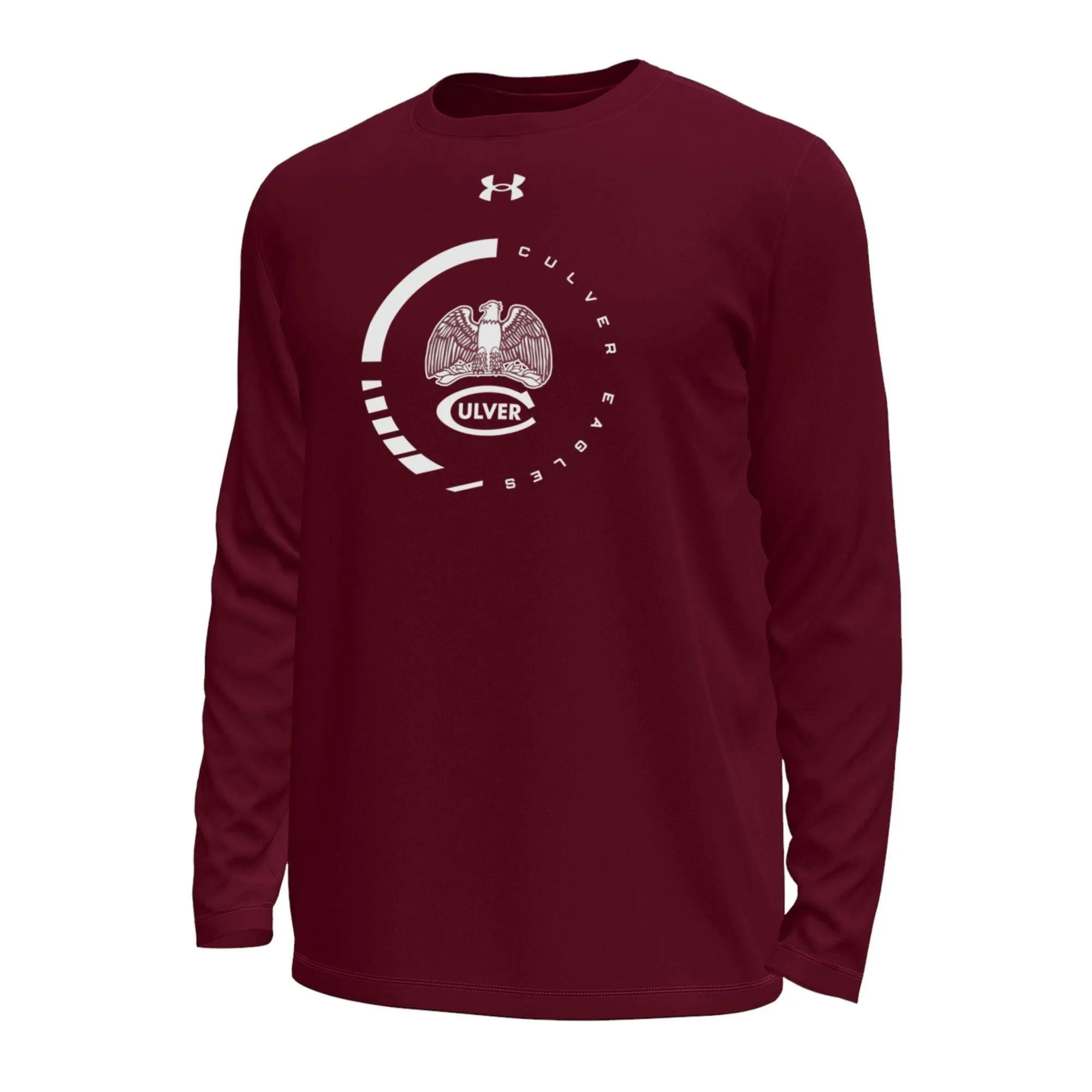 Casual Active Wear Under Armour Tech Stretch Long Sleeve Tee - Maroon