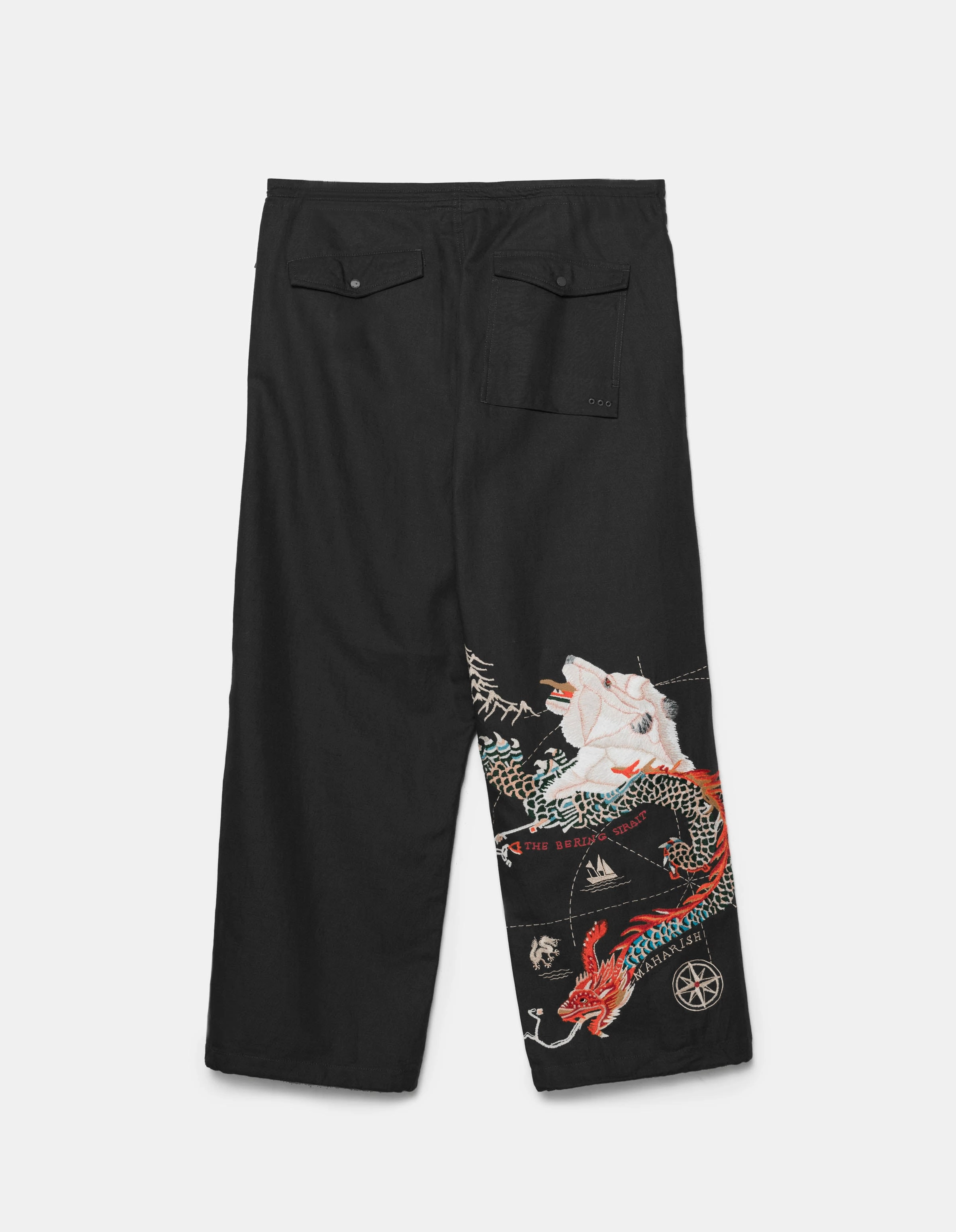 FlexibleMobilityDesign SlimFit 7087 The Bering Strait Embroidered Loose Snopants? Black