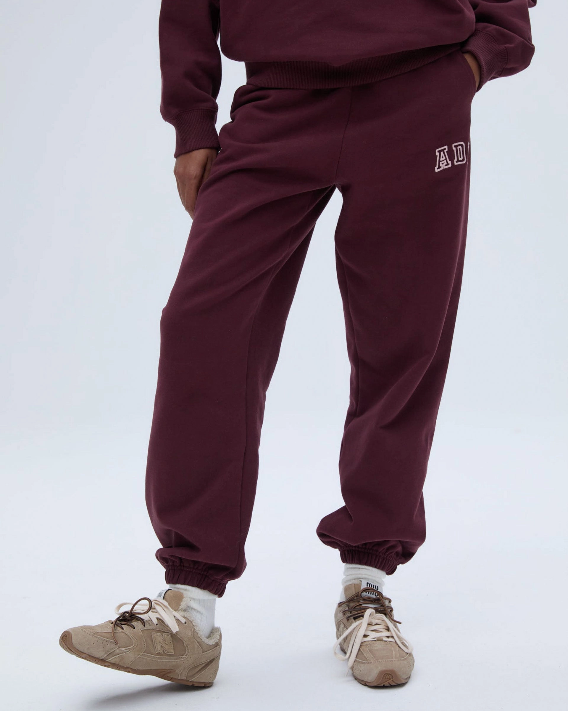 ADA Sweatpants - Burgundy Temperature Regulating Abrasion Resistant Surface
