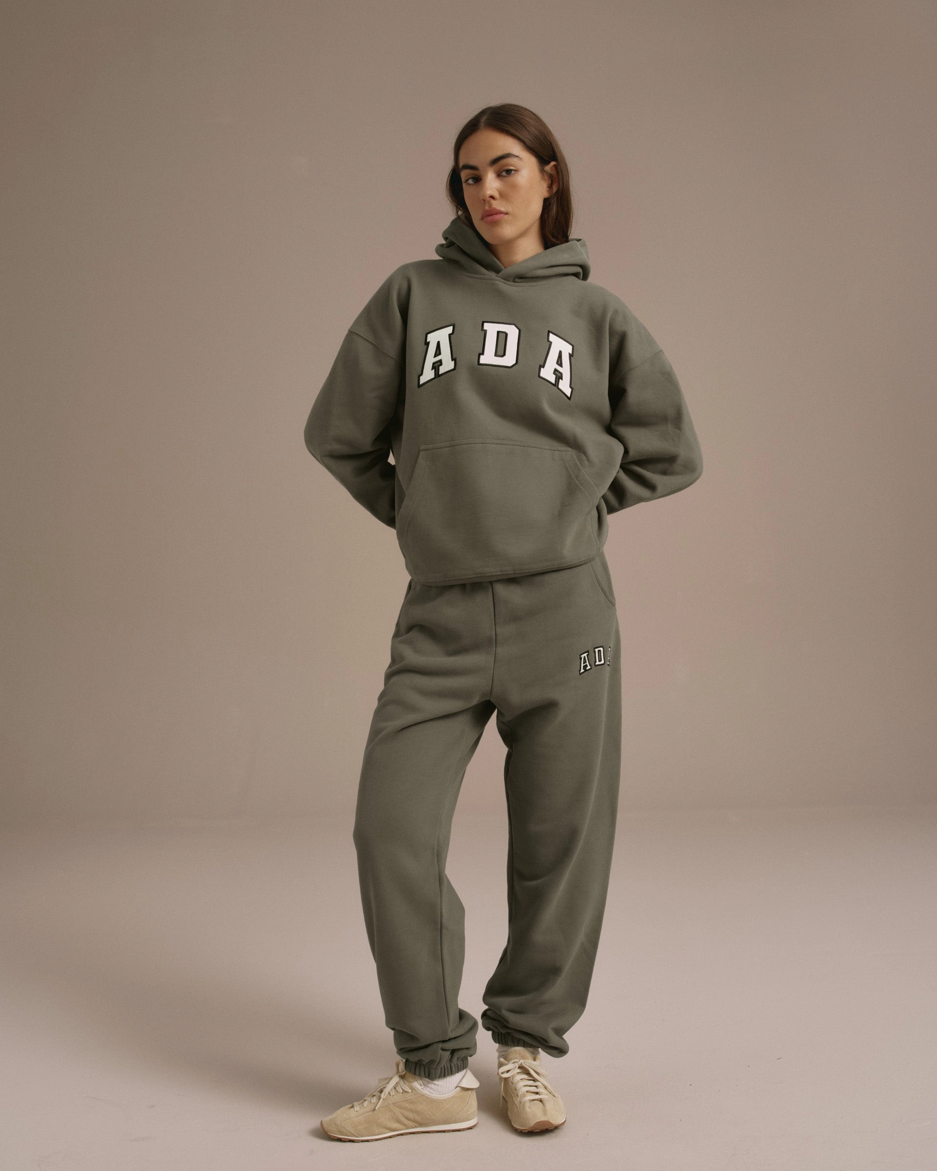 ADA Sweatpants - Olive Green Essential Fit SmoothZipClosure
