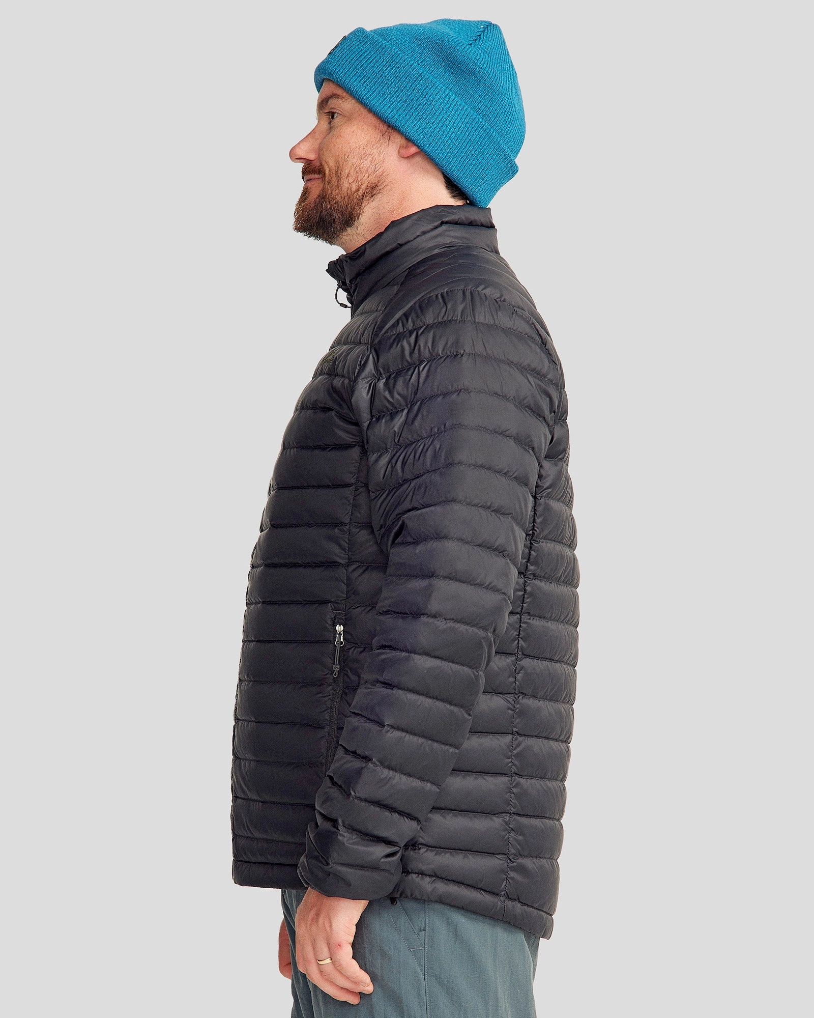 Men's Heli Down Jacket v4 - Black Stingray Convertible Features