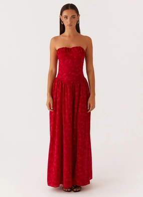 Adira Maxi Dress - Red Gender Inclusive Eye Catching