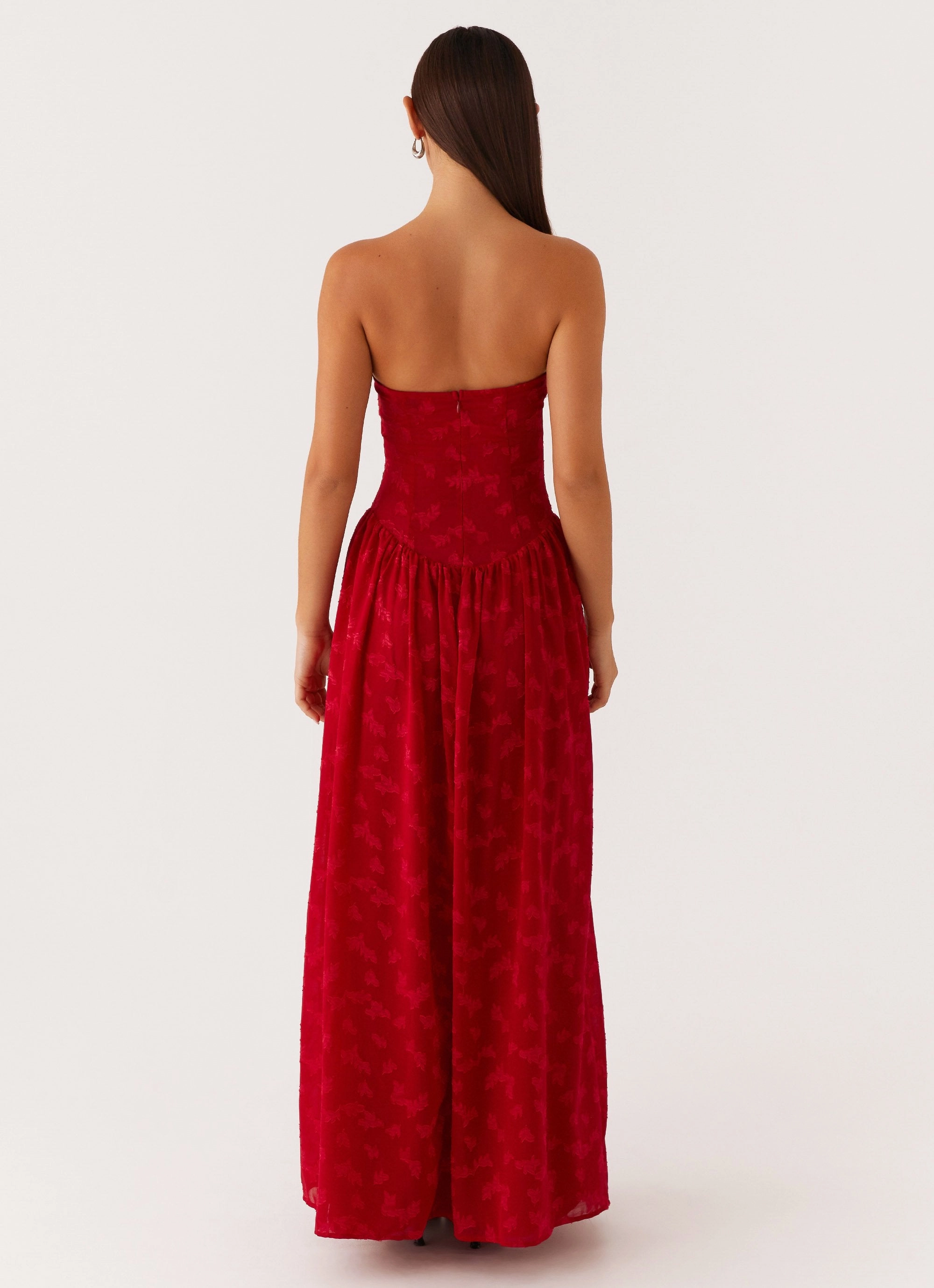 Adira Maxi Dress - Red ElasticWaistband