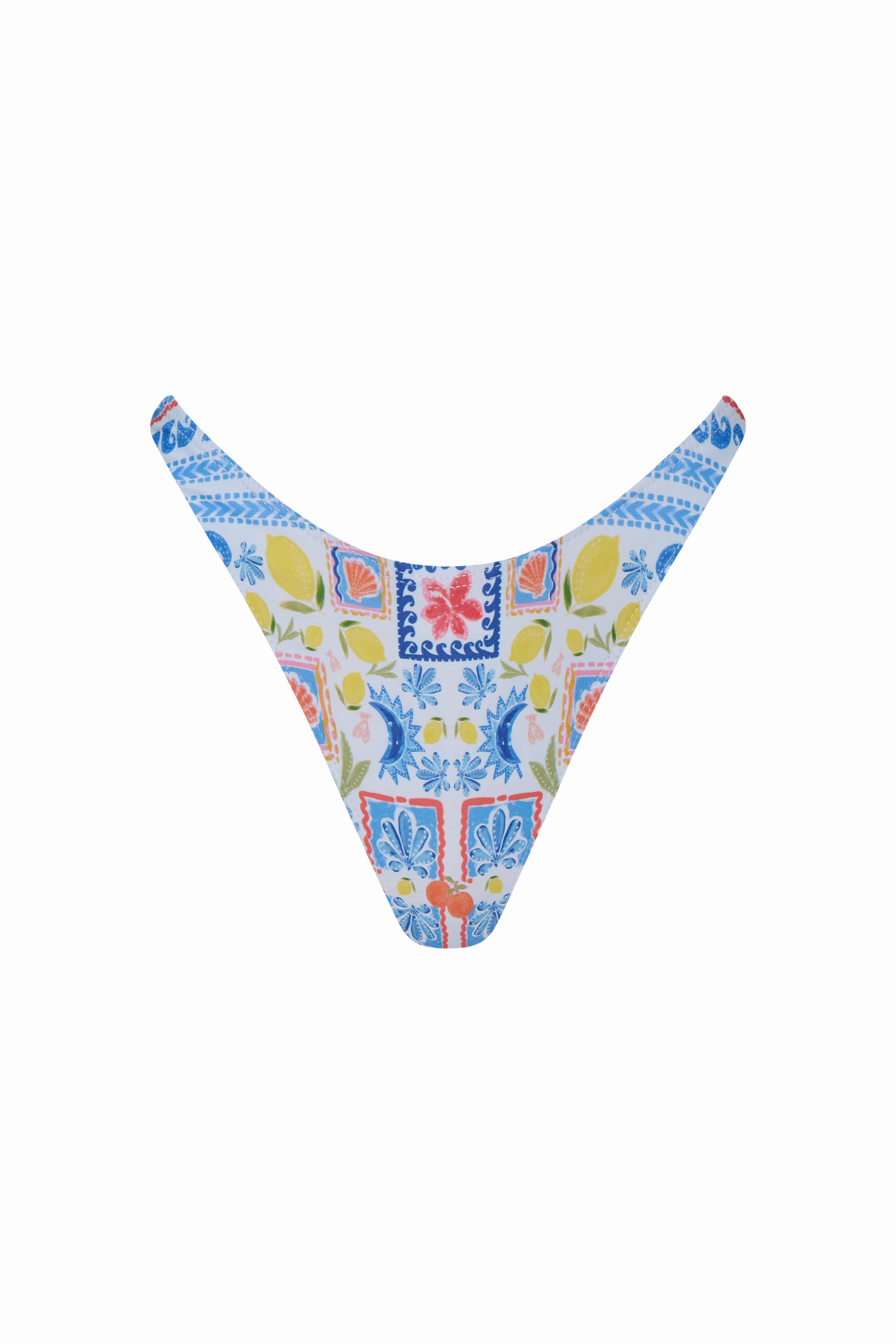 Maui Bottom - Sicilian Print Multi Strap Back Design