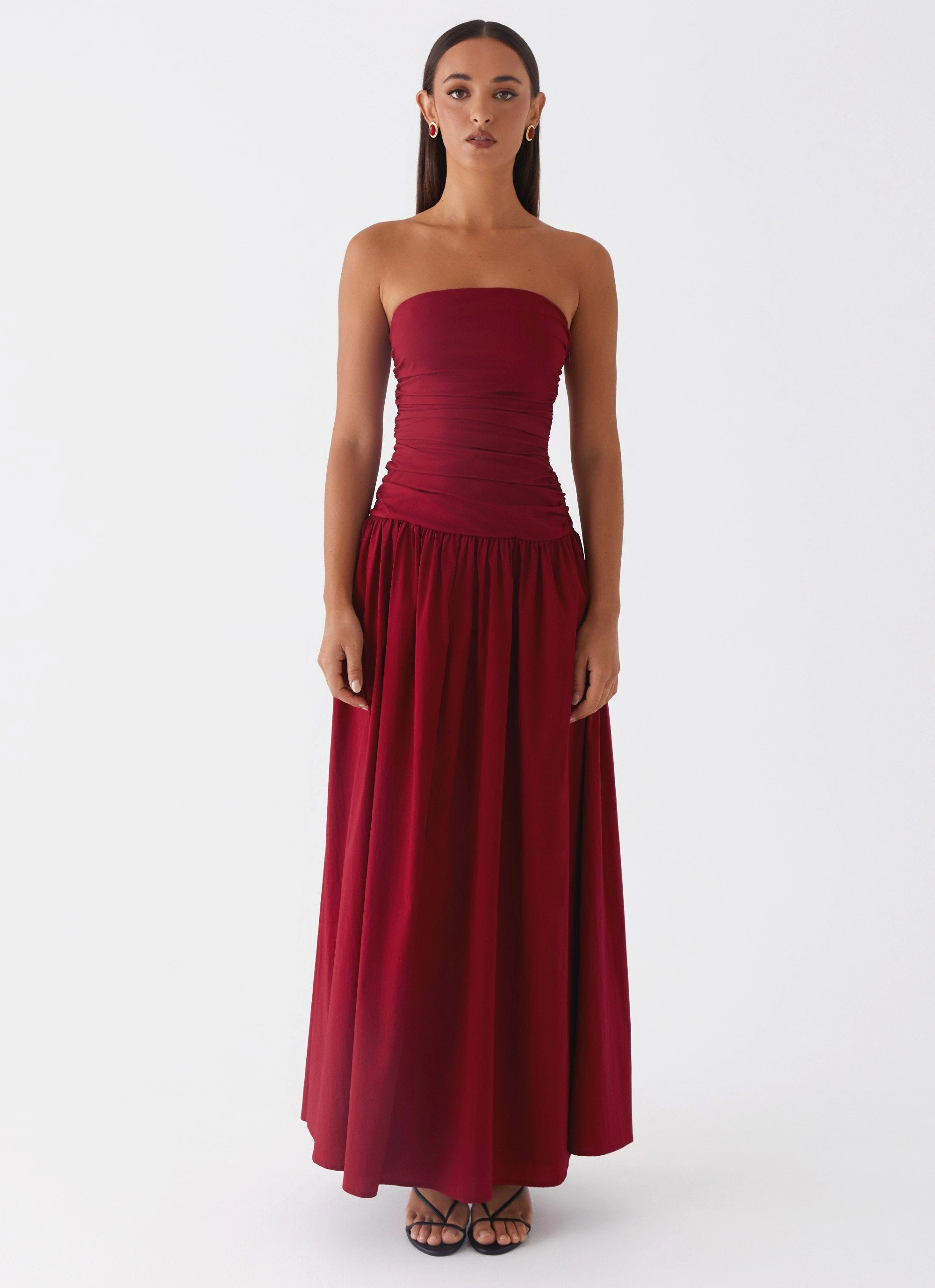 Carmel Maxi Dress - Merlot Sleek Design