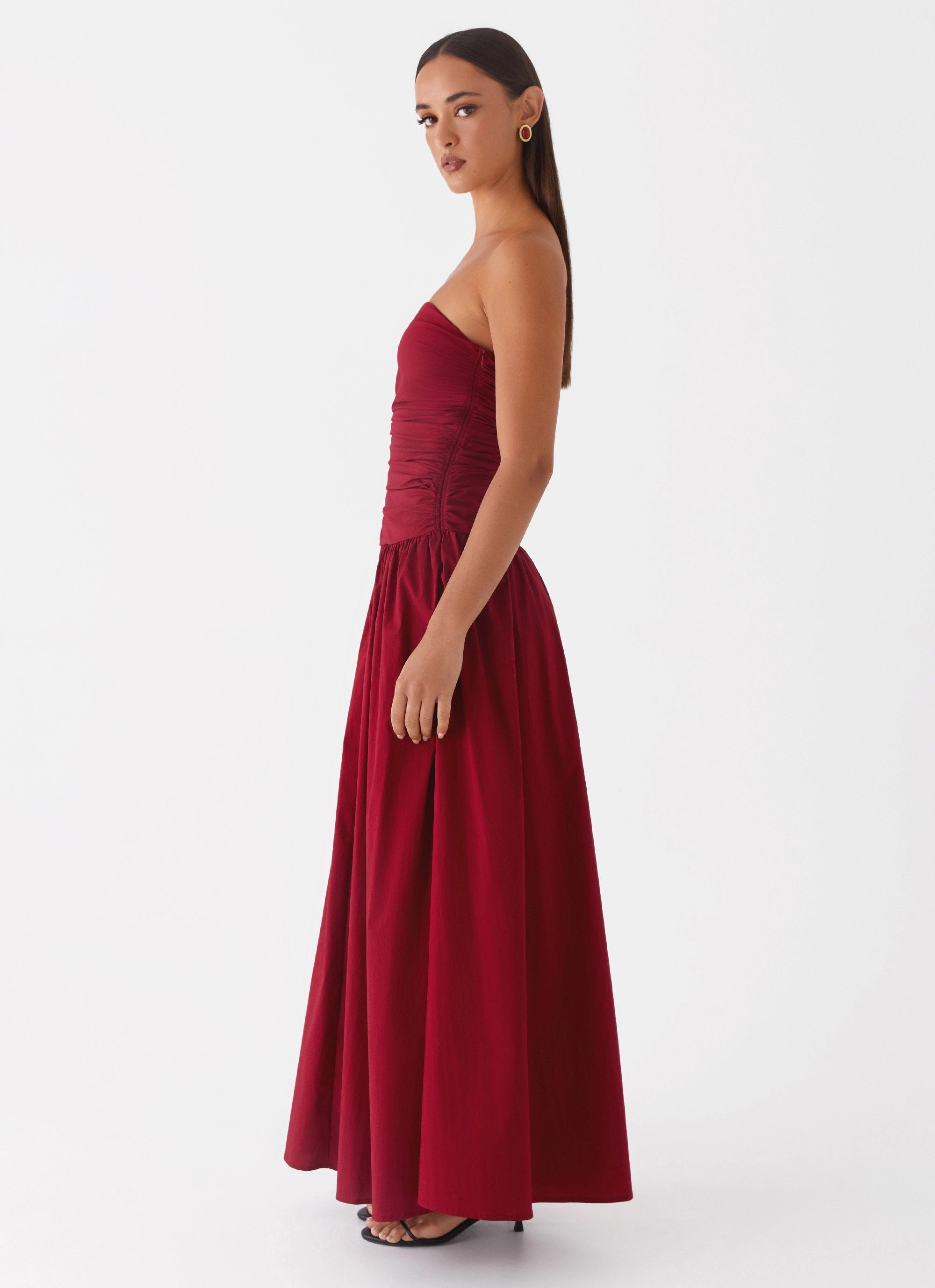 Carmel Maxi Dress - Merlot Linen Vibe Light and breezy summer dress