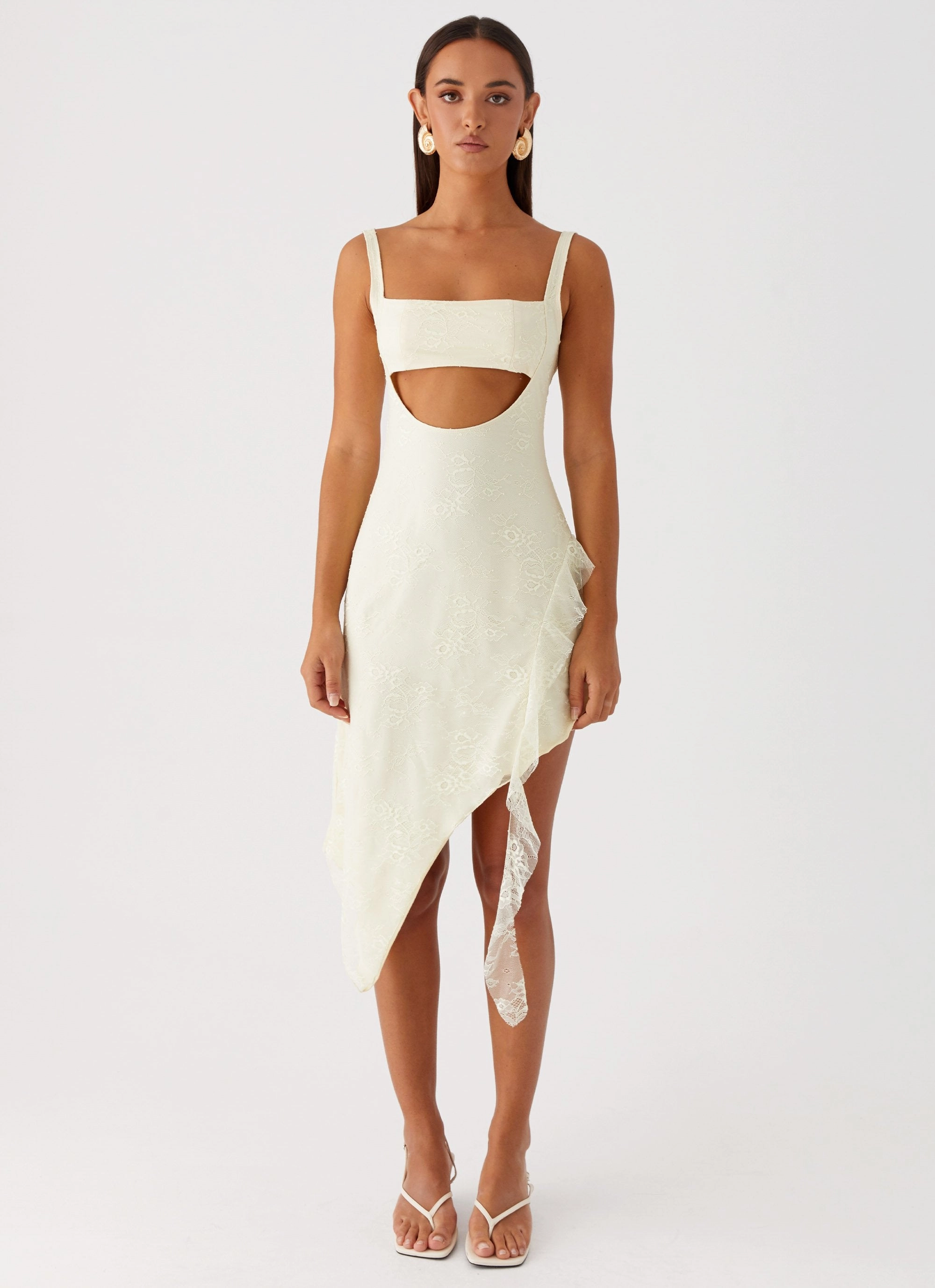 Patricia Midi Dress - Yellow Relaxed-fit gown