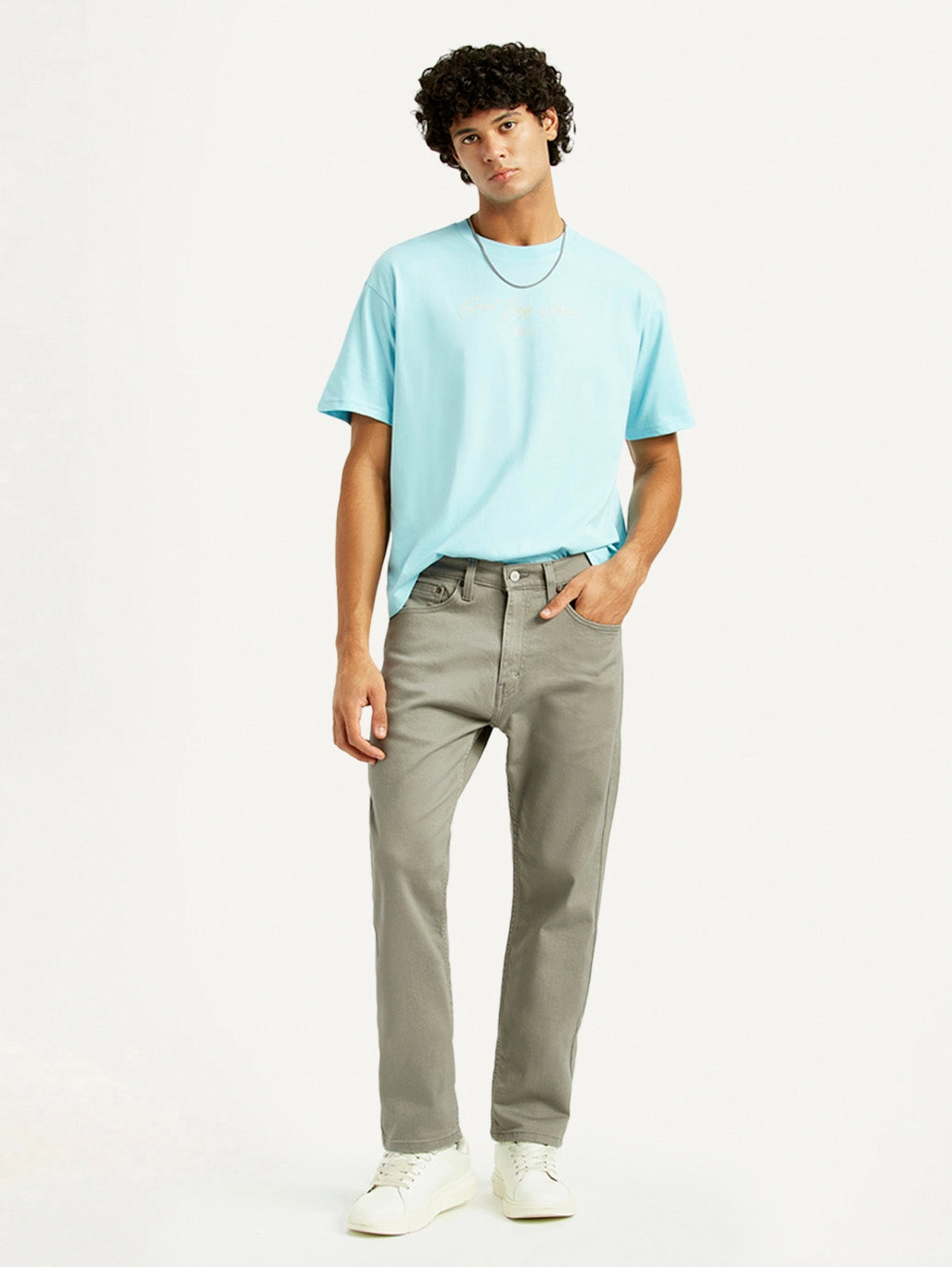 Men's 505 Grey Overdyed Straight Fit Mid Rise Jeans Minimalist Style Festival Outfit Loose Premium Material