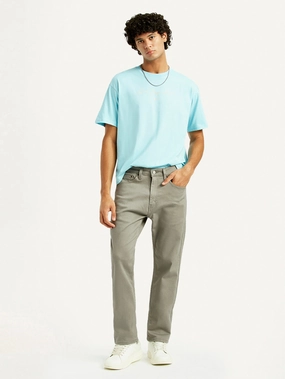 Men's 505 Grey Overdyed Straight Fit Mid Rise Jeans Minimalist Style Festival Outfit Loose Premium Material