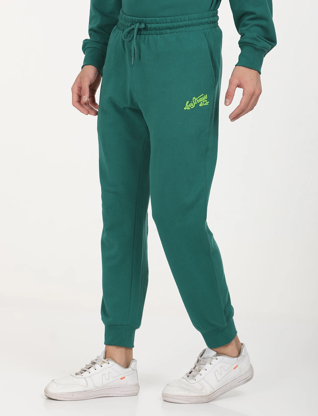 Active Comfort Fit Quick Access Pockets Men's Green Regular Fit Joggers