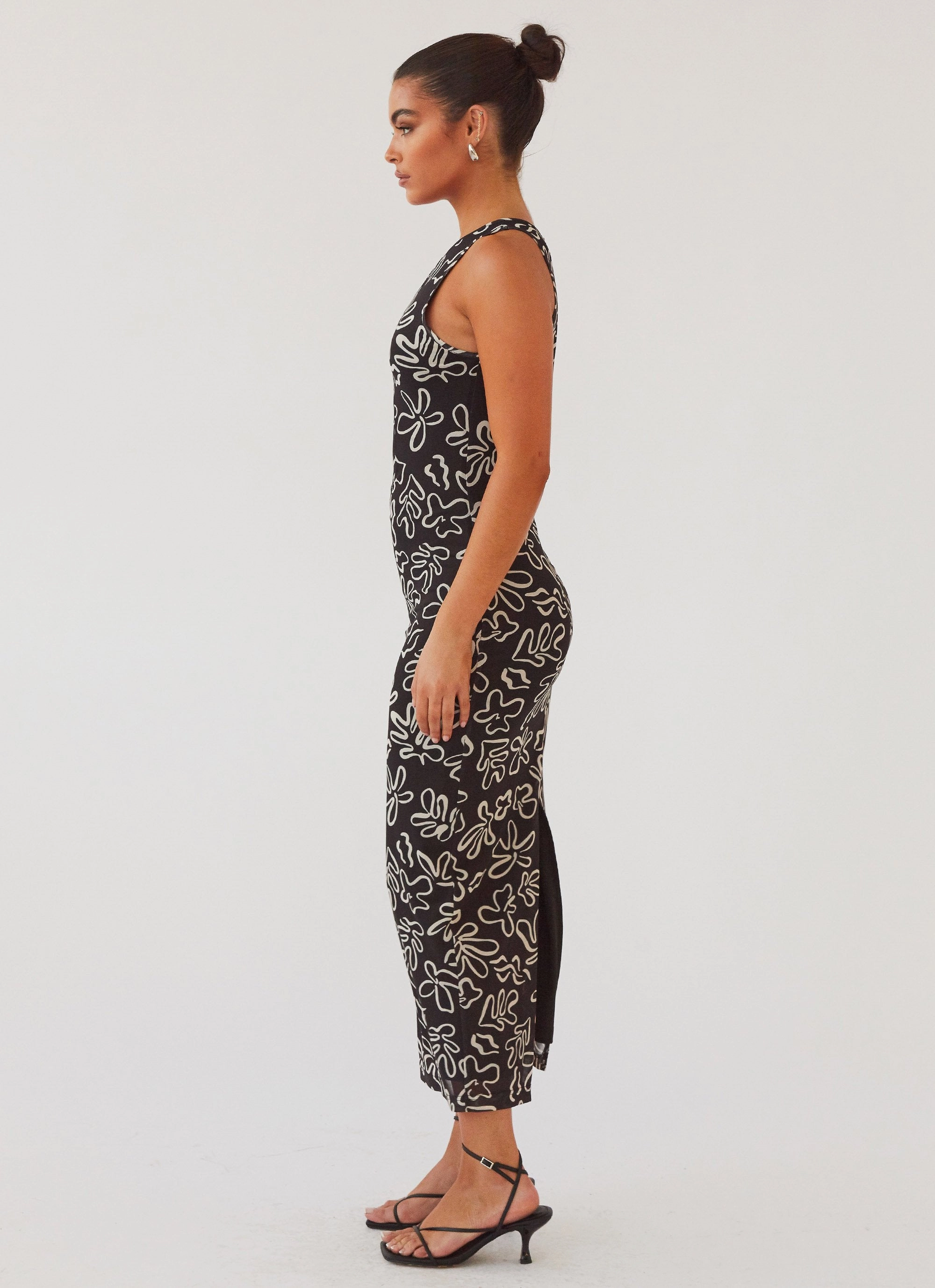 All Eyes On Me Maxi Dress - Petal Gloom SustainableCotton Padded-Bust