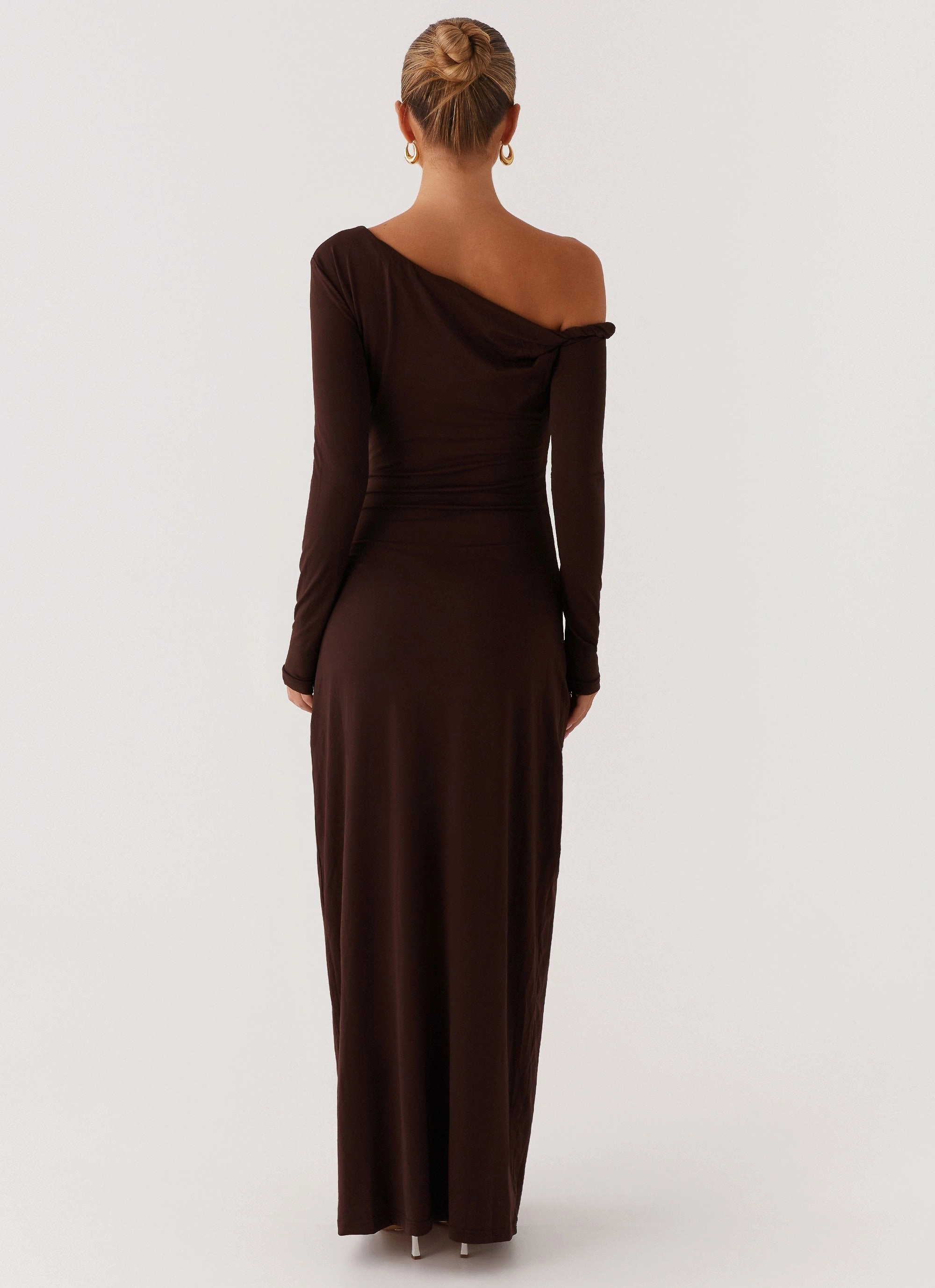 Jordana Twist Maxi Dress - Brown summer look
