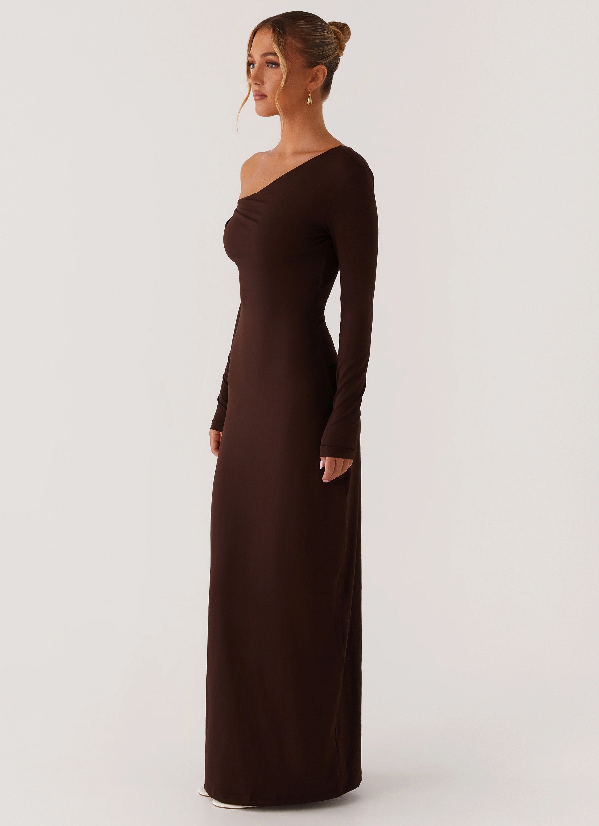 Flexible Mood Open Design Jordana Twist Maxi Dress - Brown