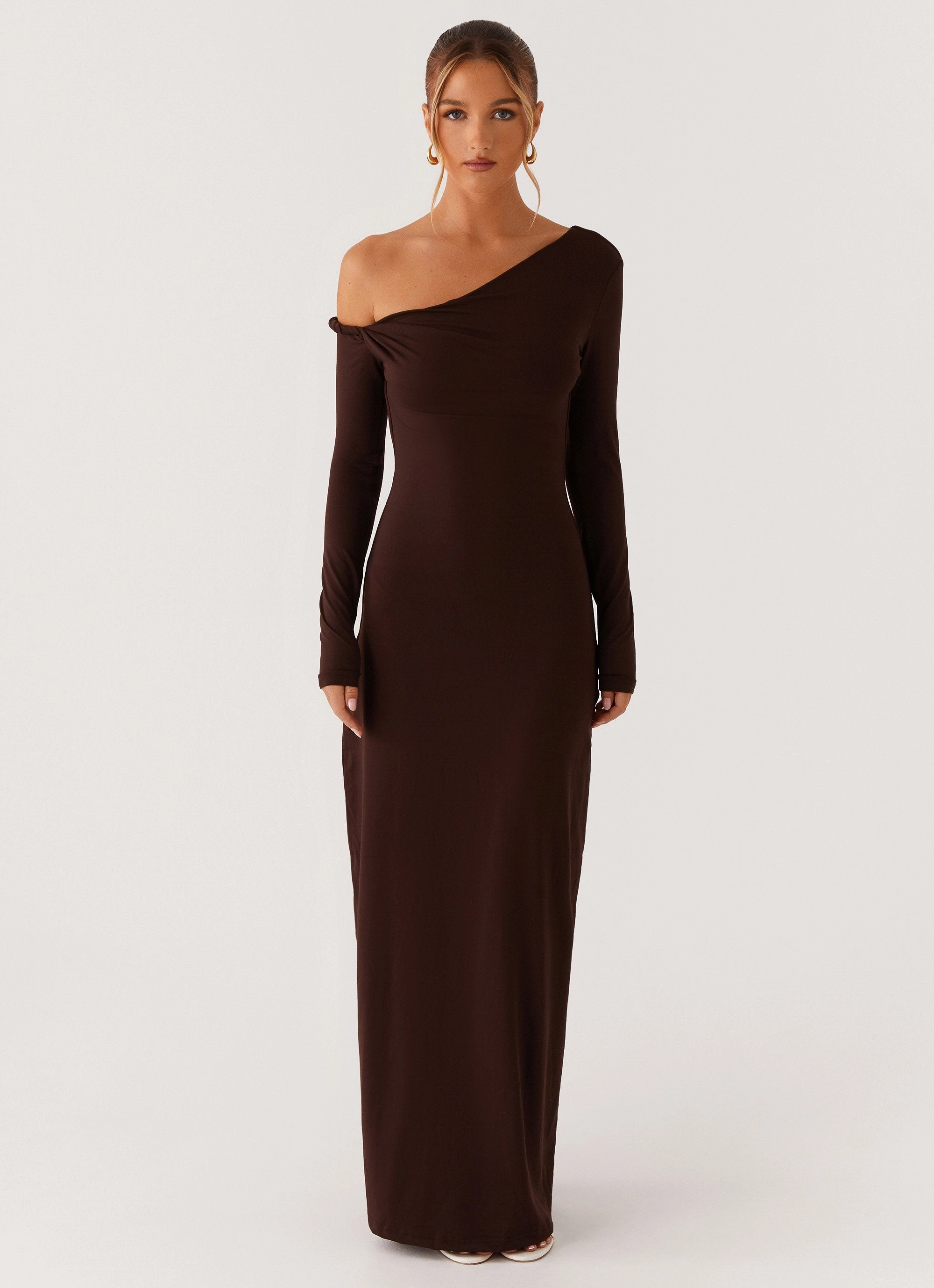 Day Magic Balanced Texture Jordana Twist Maxi Dress - Brown