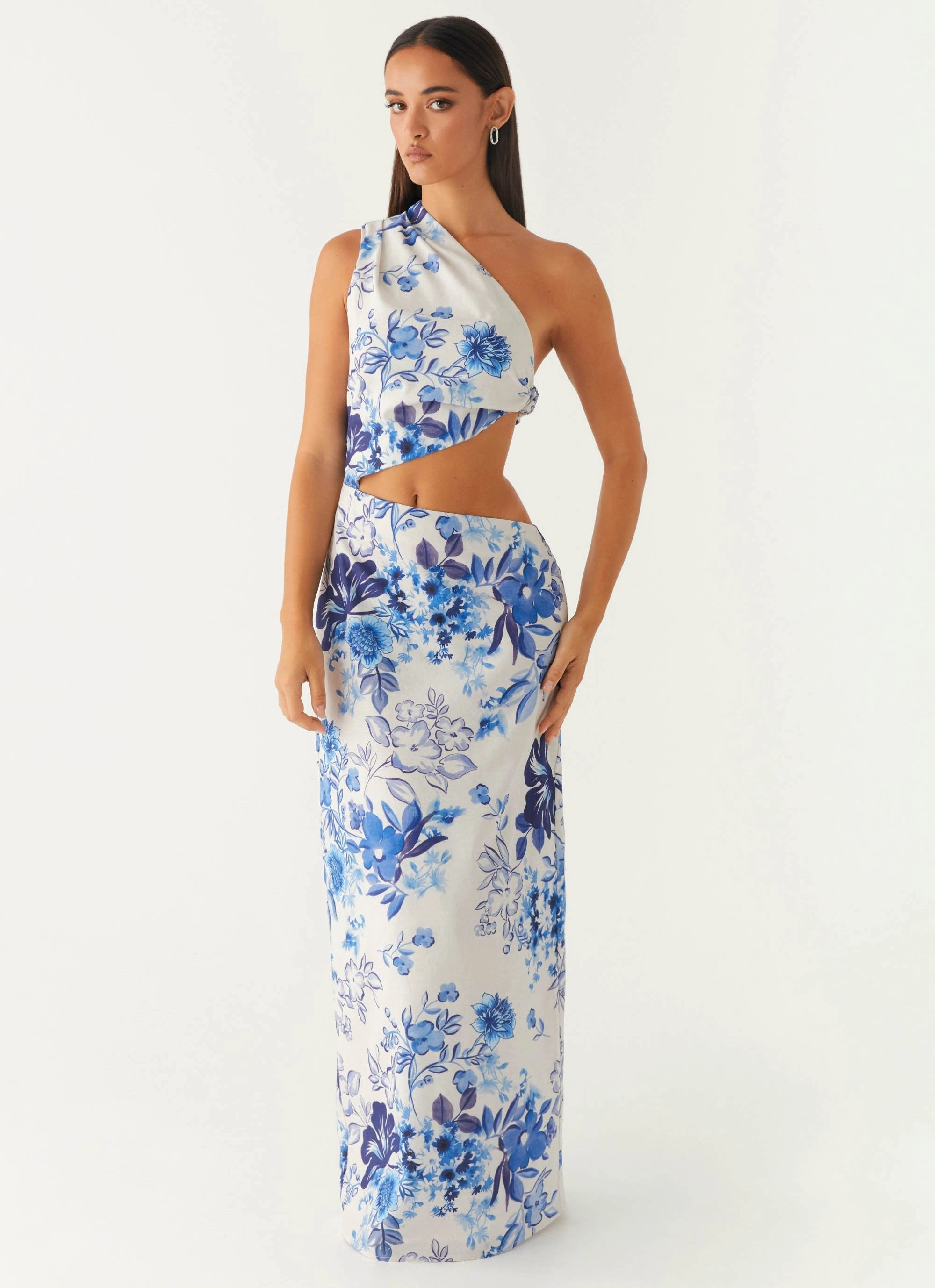 All Summer Long Maxi Dress - Serene Sky Floral Light Motion