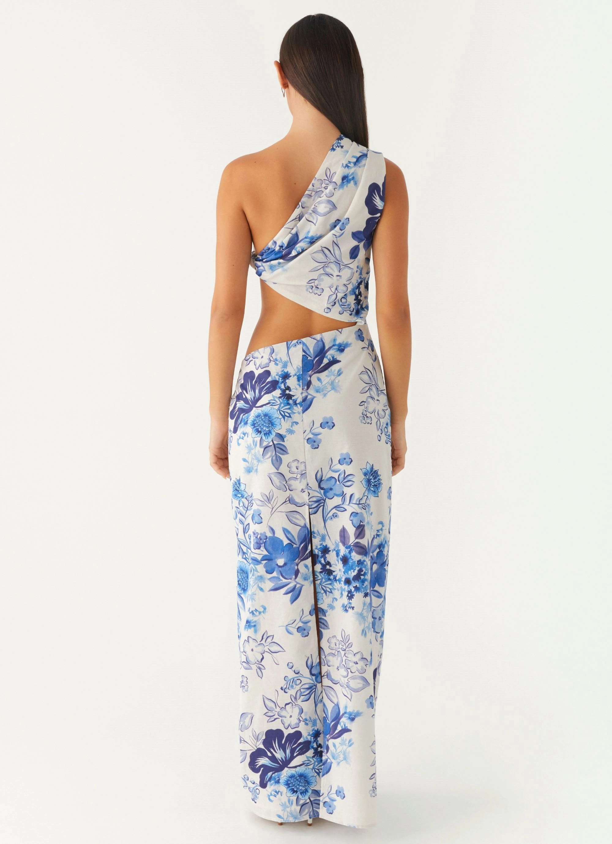 Office Cool Ready Anytime All Summer Long Maxi Dress - Serene Sky Floral