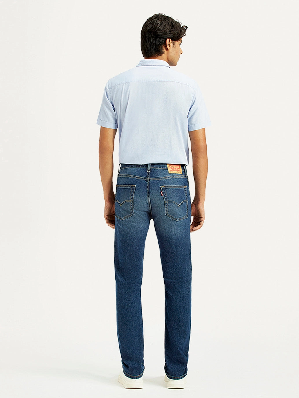 Men's 513 Dark Indigo Slim Straight Fit Mid Rise Jeans Bold Look Professional Wear