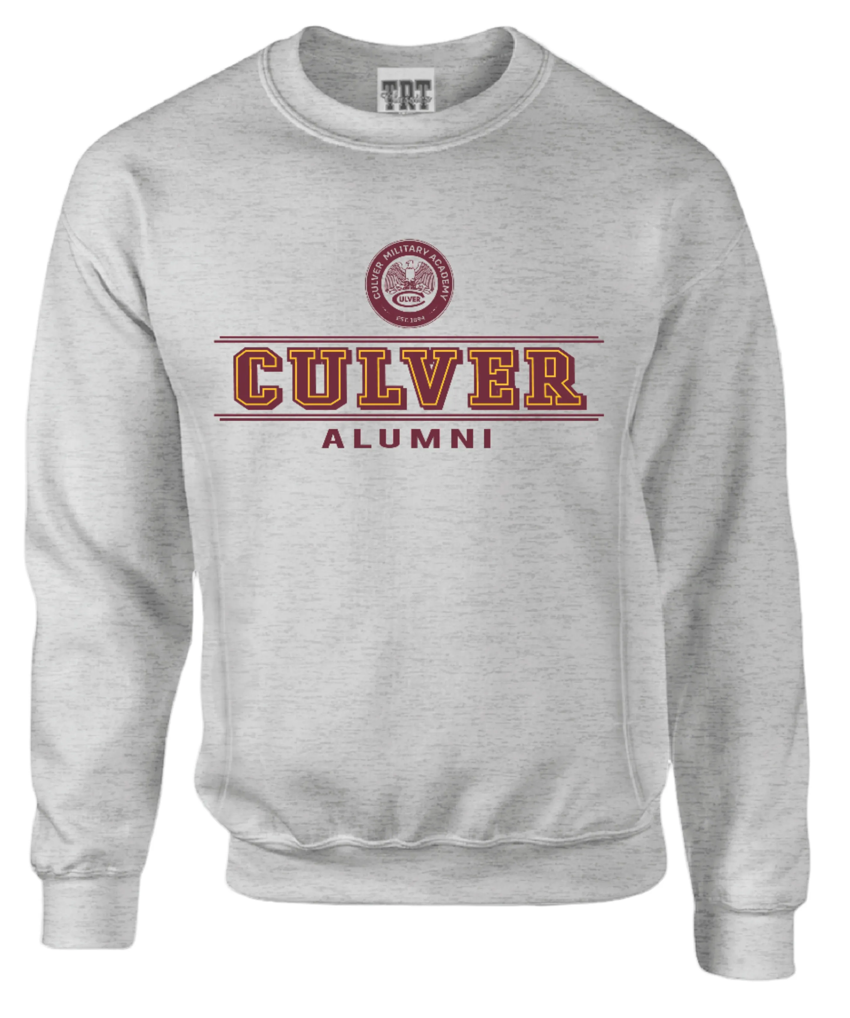 Alumni Comfy Crewneck Reverse Knit Sweatshirt - Ash embroidery accents