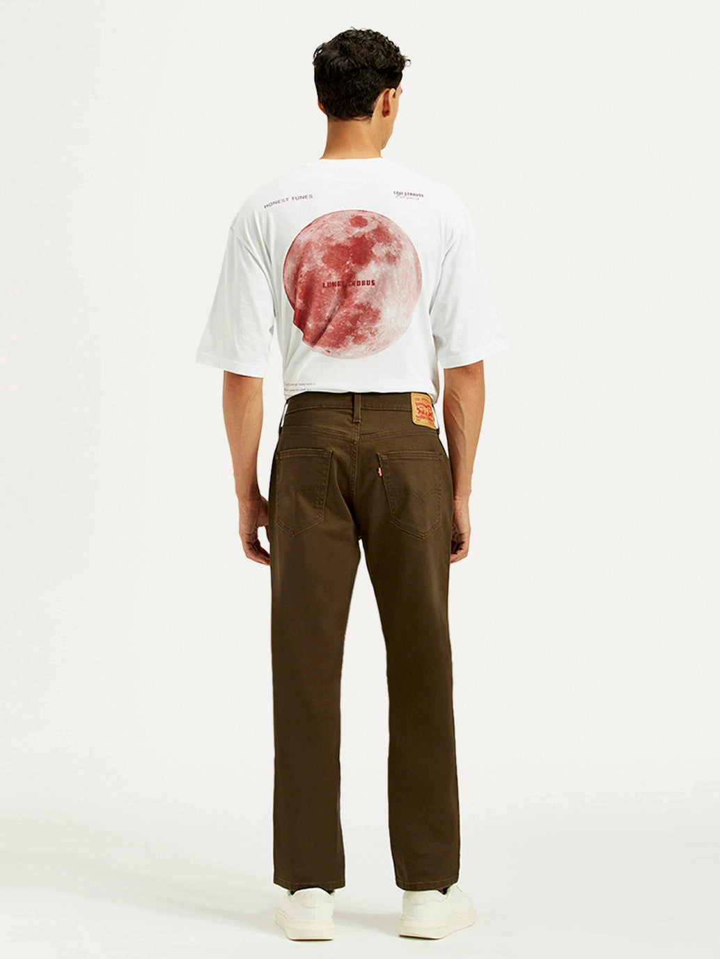 Men's 541 Brown Overdyed Athletic Tapered Fit Mid Rise Jeans Motion Ease Formal Fashion Lover