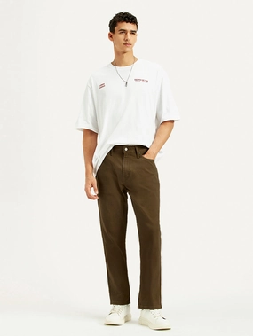 Men's 541 Brown Overdyed Athletic Tapered Fit Mid Rise Jeans Casual Staple Base Style