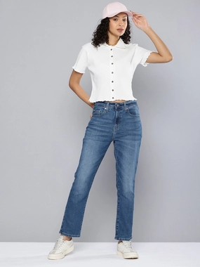 Trend Neutral Women's 710 Blue Skinny Fit High Rise Jeans