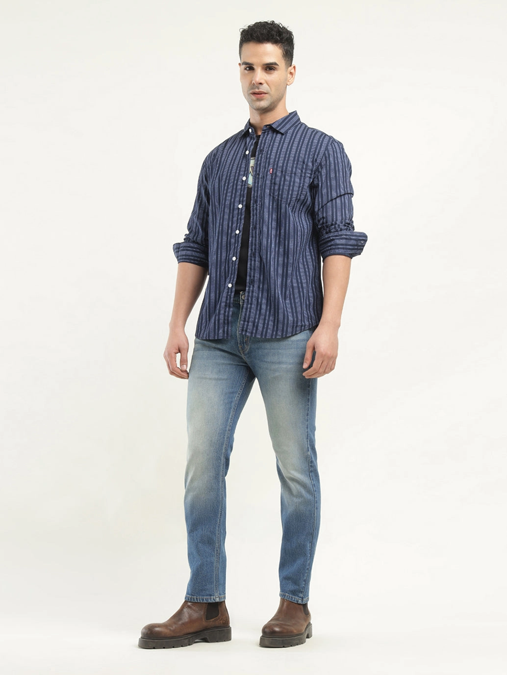 Comfy Fit Men's 511 Indigo Slim Fit Mid Rise Jeans