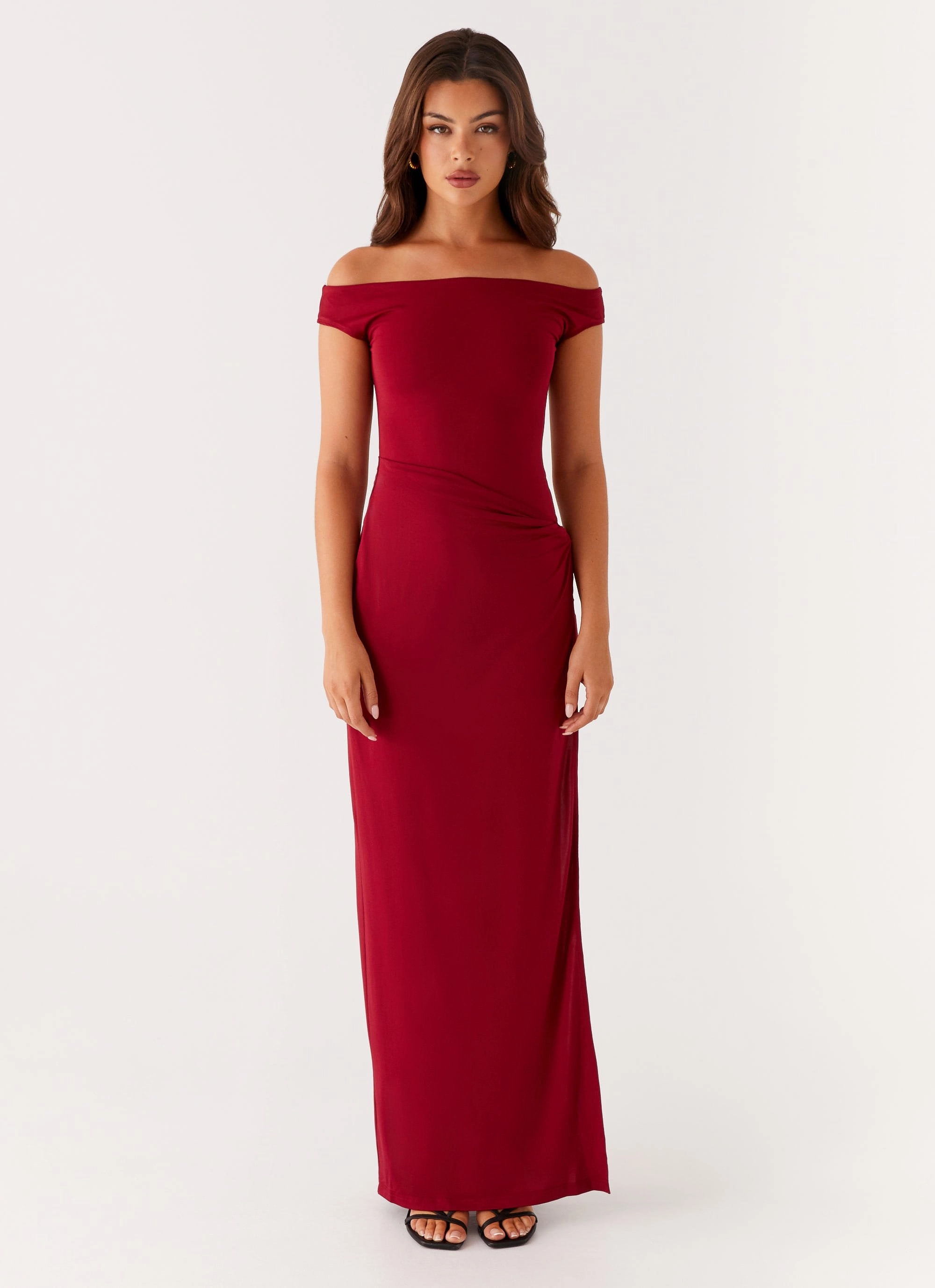 Chic Layers Chic Mom Amerie Maxi Dress - Maroon