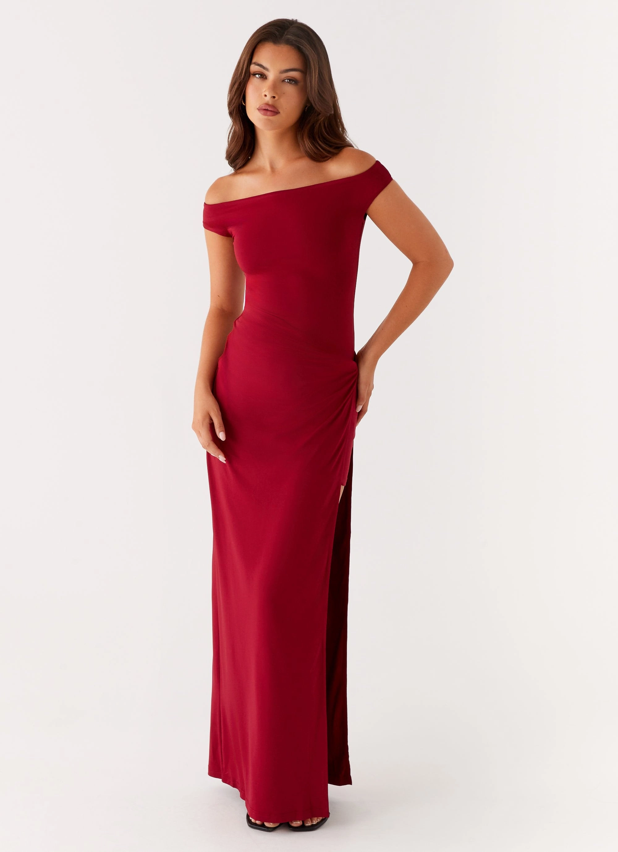 Amerie Maxi Dress - Maroon Spring Mood