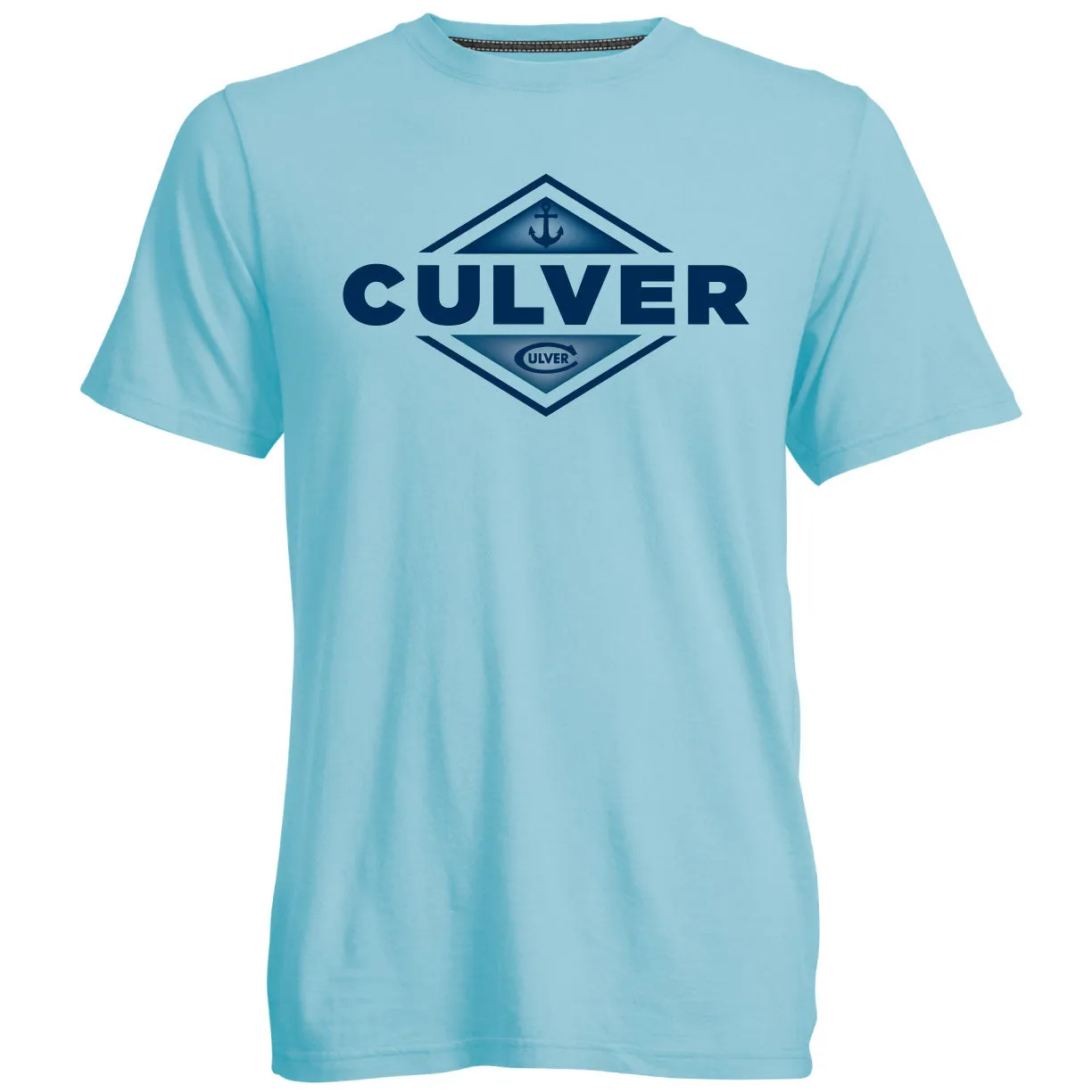 Sport Performance Design Stain Resistant Anchors Away Go To Tee - Sea Salt Blue