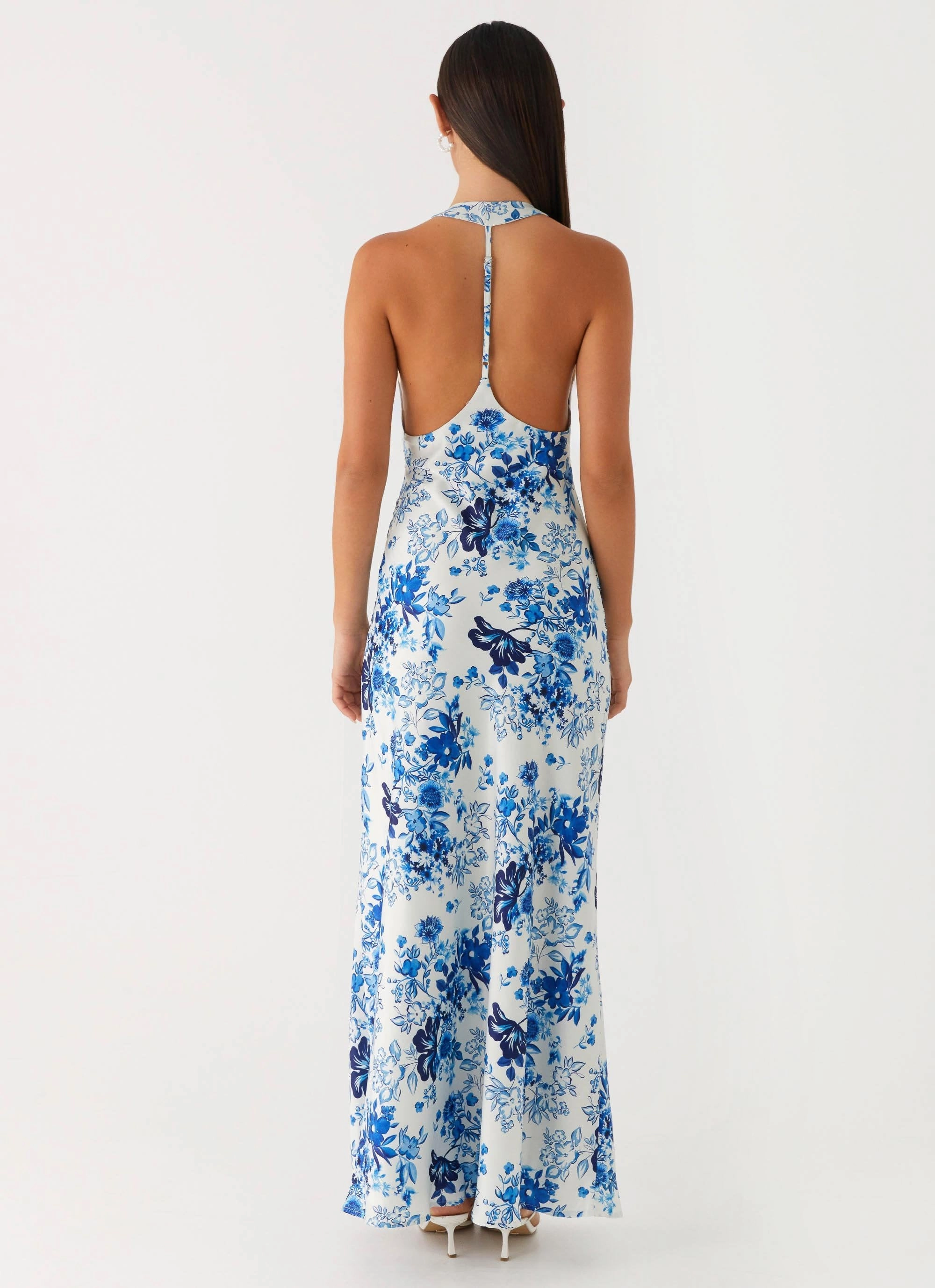 Subtle Mood custom-fit Angie Maxi Dress - Serene Sky Floral