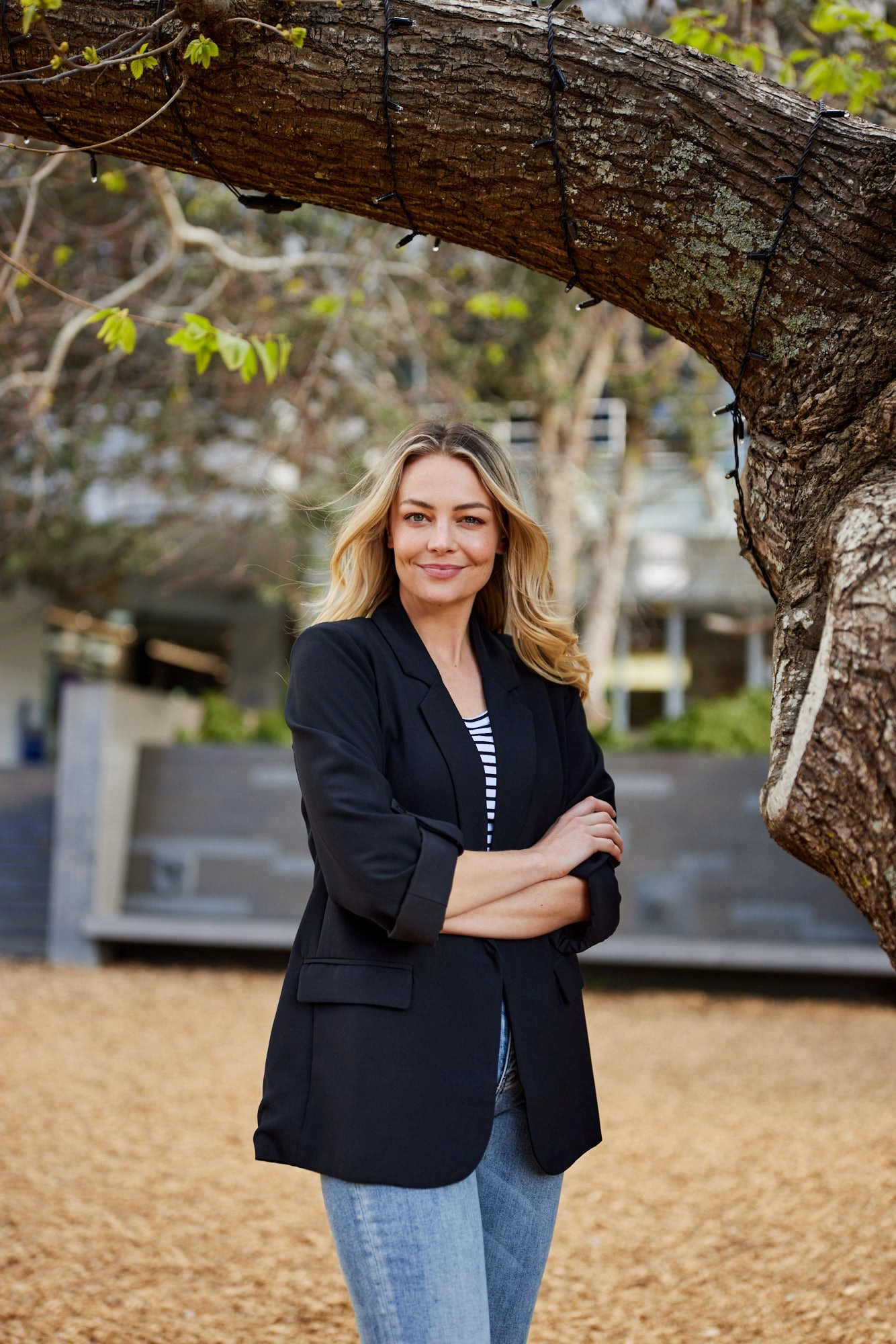 Organic Cotton Blend Gloss by Shine On Leone Blazer Black