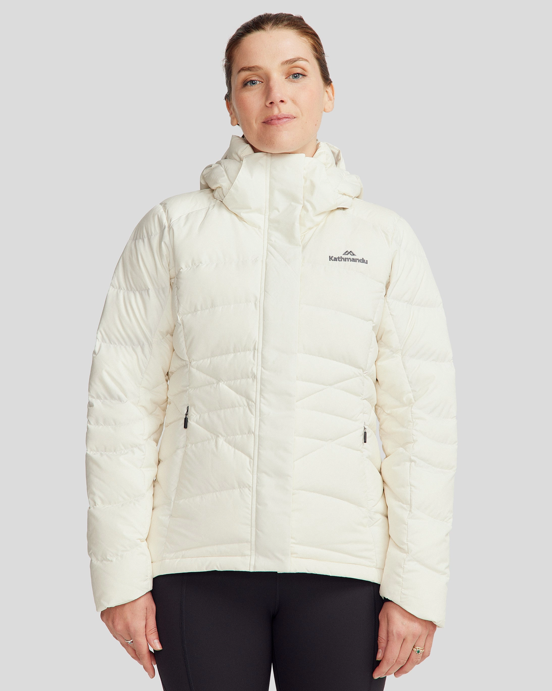Breathable Technology Women's Winterburn Hooded Down Jacket - Natural