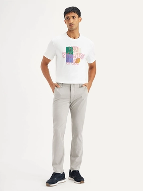 Soft Design QuickDryTechnology Men's Grey Slim Fit Chinos