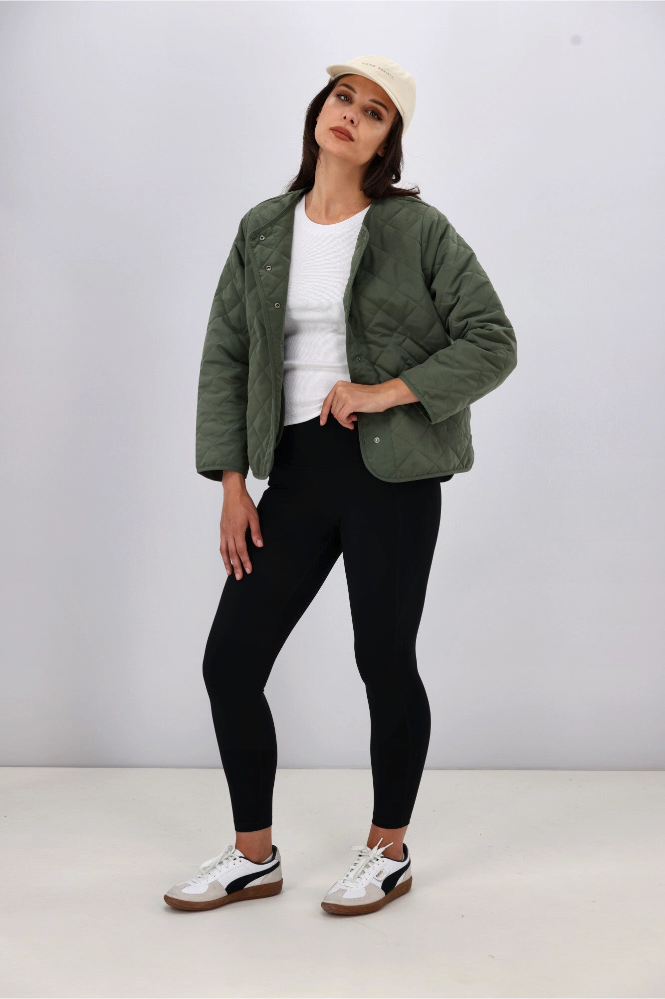 Seasonal Trend AS Colour Wo's Quilted Jacket Cypress