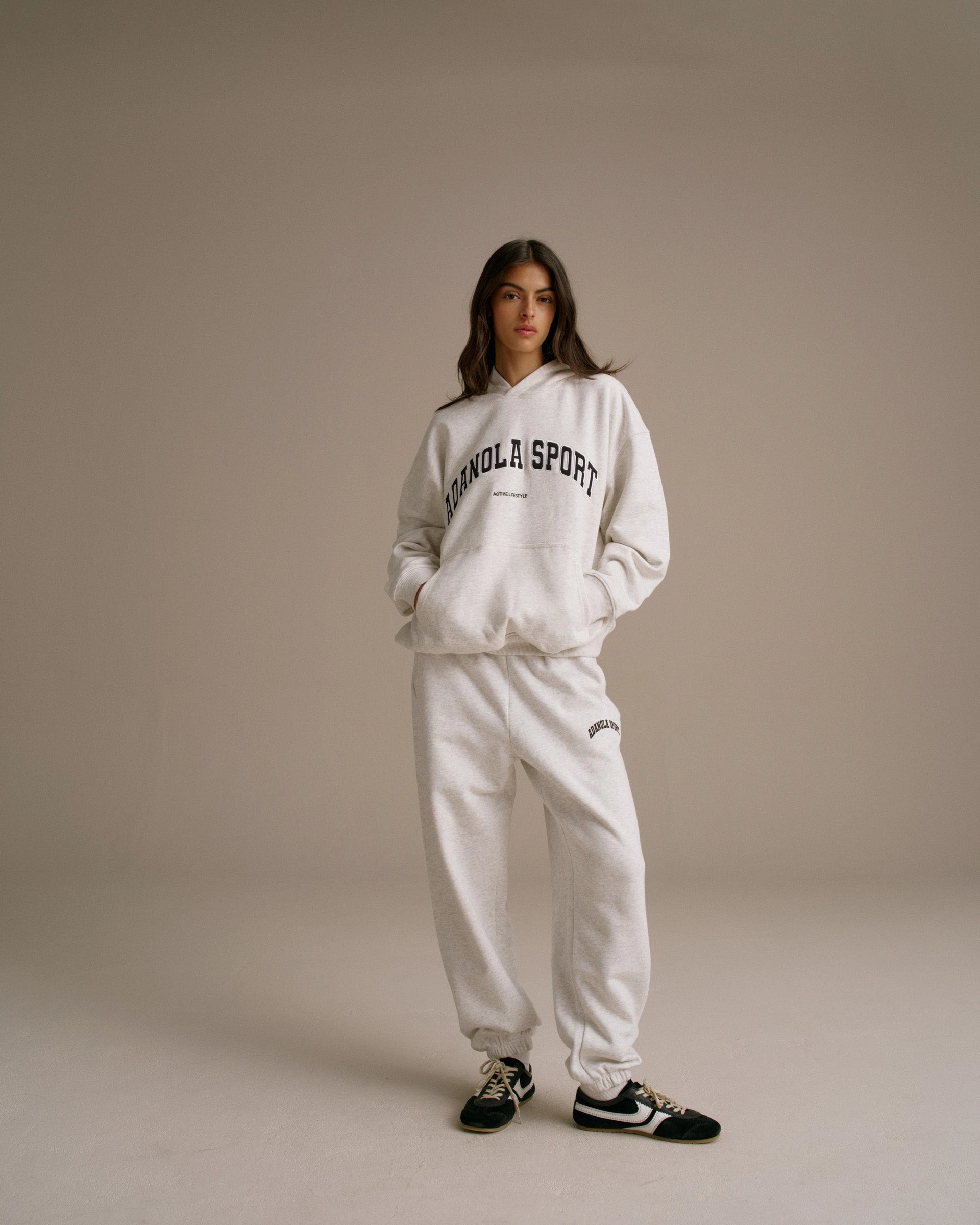 AS Sweatpants - Light Grey Melange Softened Hem