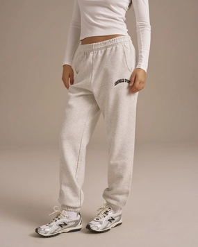 Flattering Look Minimal Waistband AS Sweatpants - Light Grey Melange