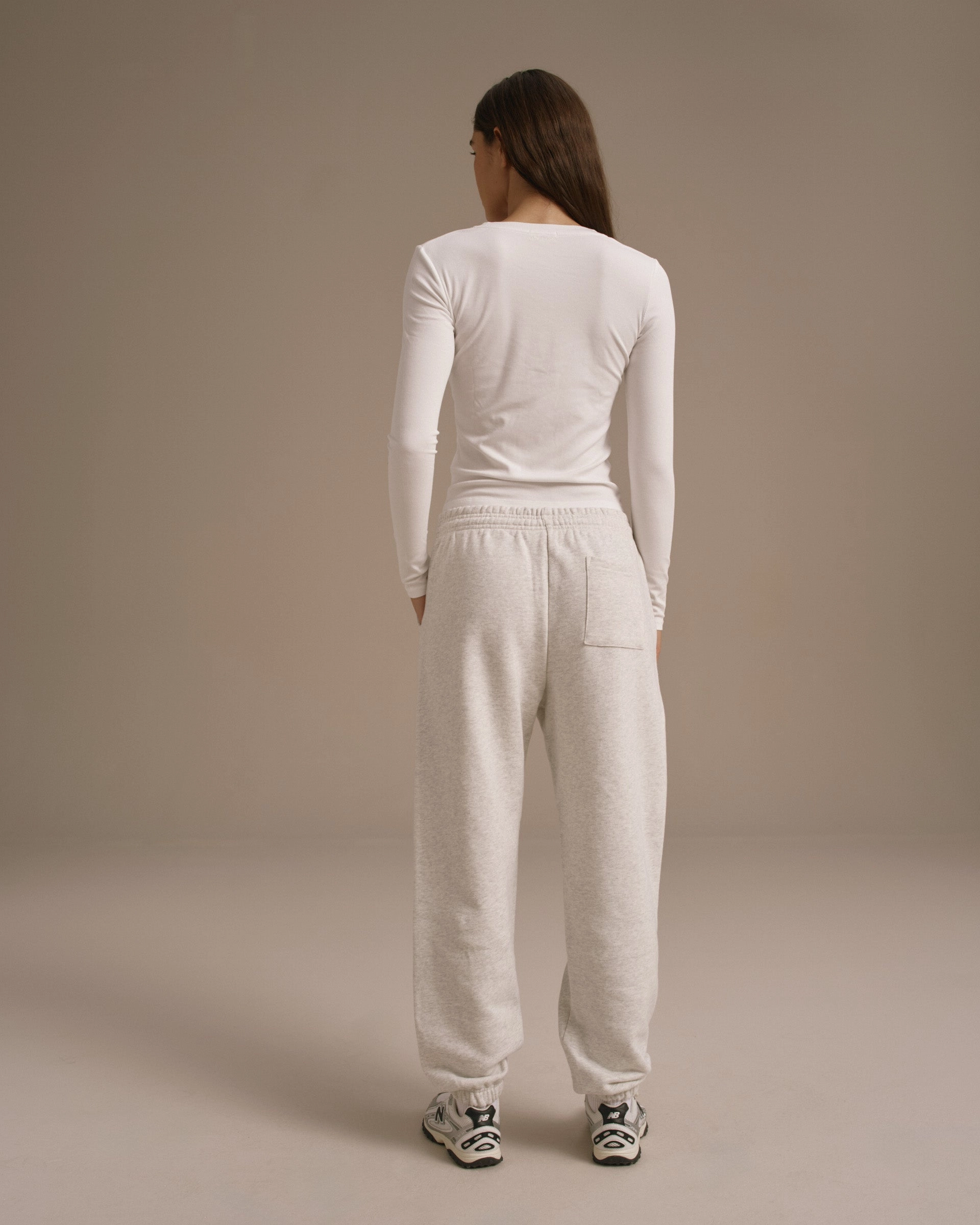 AS Sweatpants - Light Grey Melange Stretchable Wear FadeResistantTreatment
