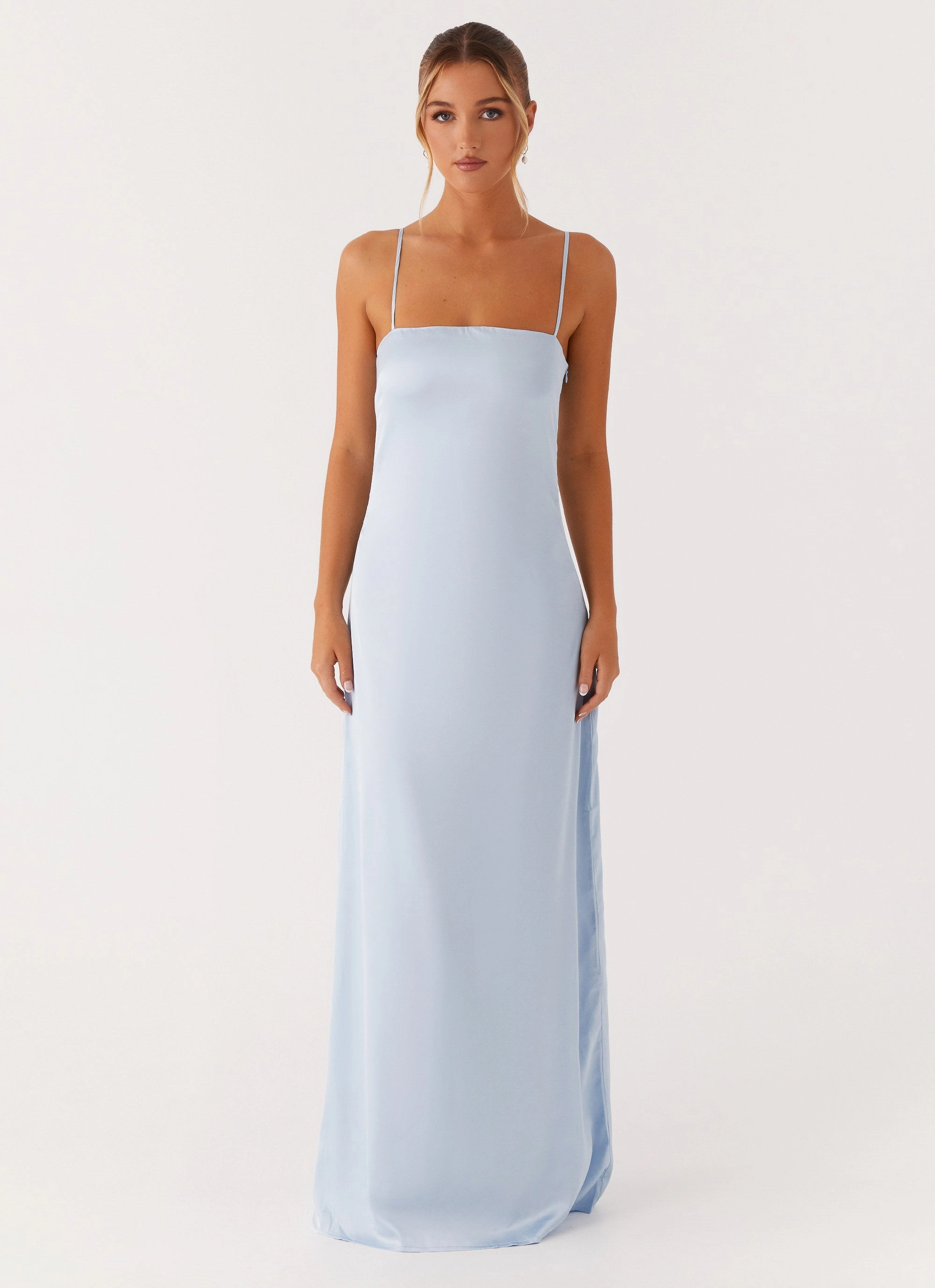 Daily Ready Side-Pocket Aster Bloom Maxi Dress - Blue