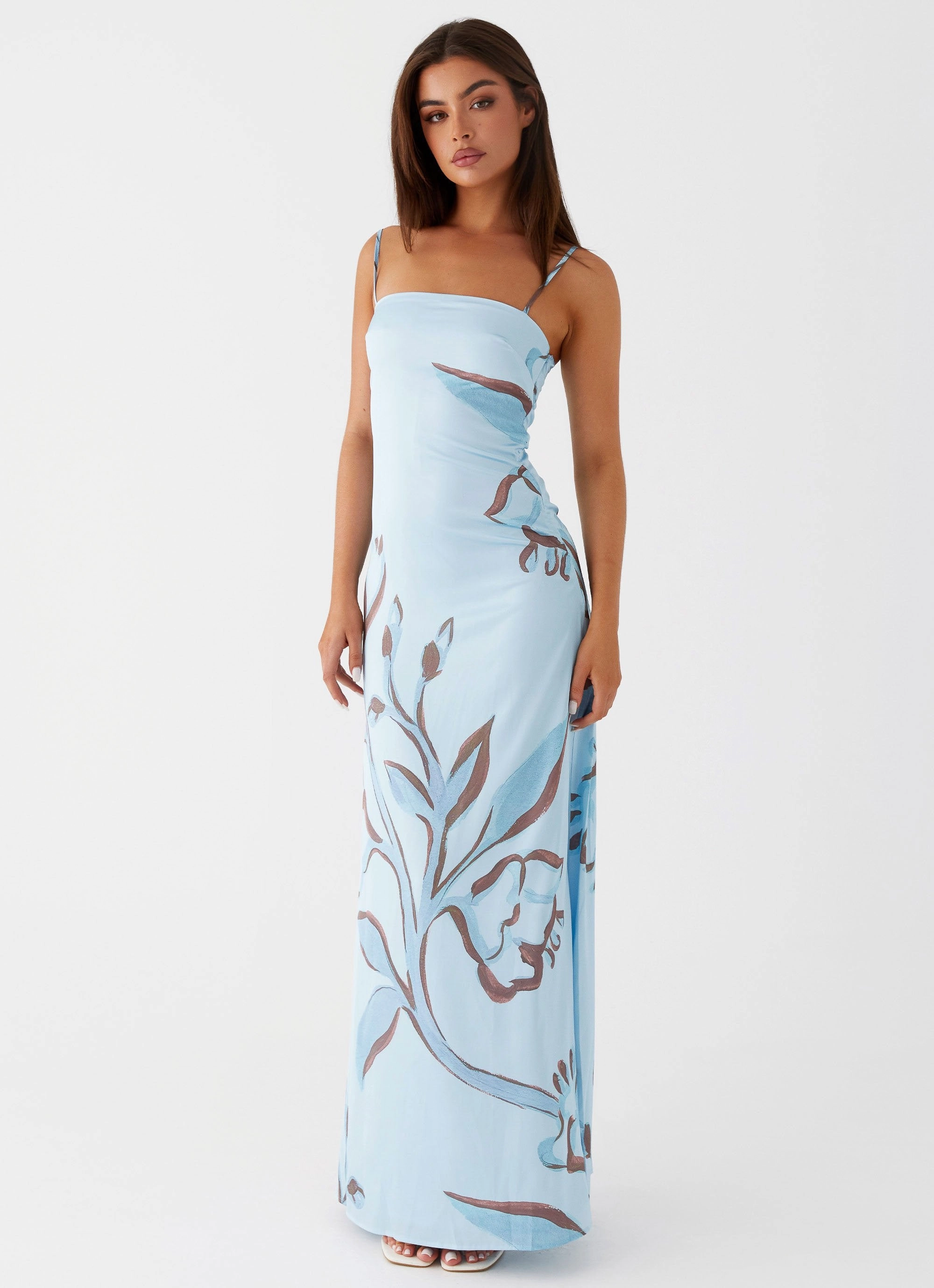 Luxe Appeal Aster Bloom Maxi Dress - Blue Floral