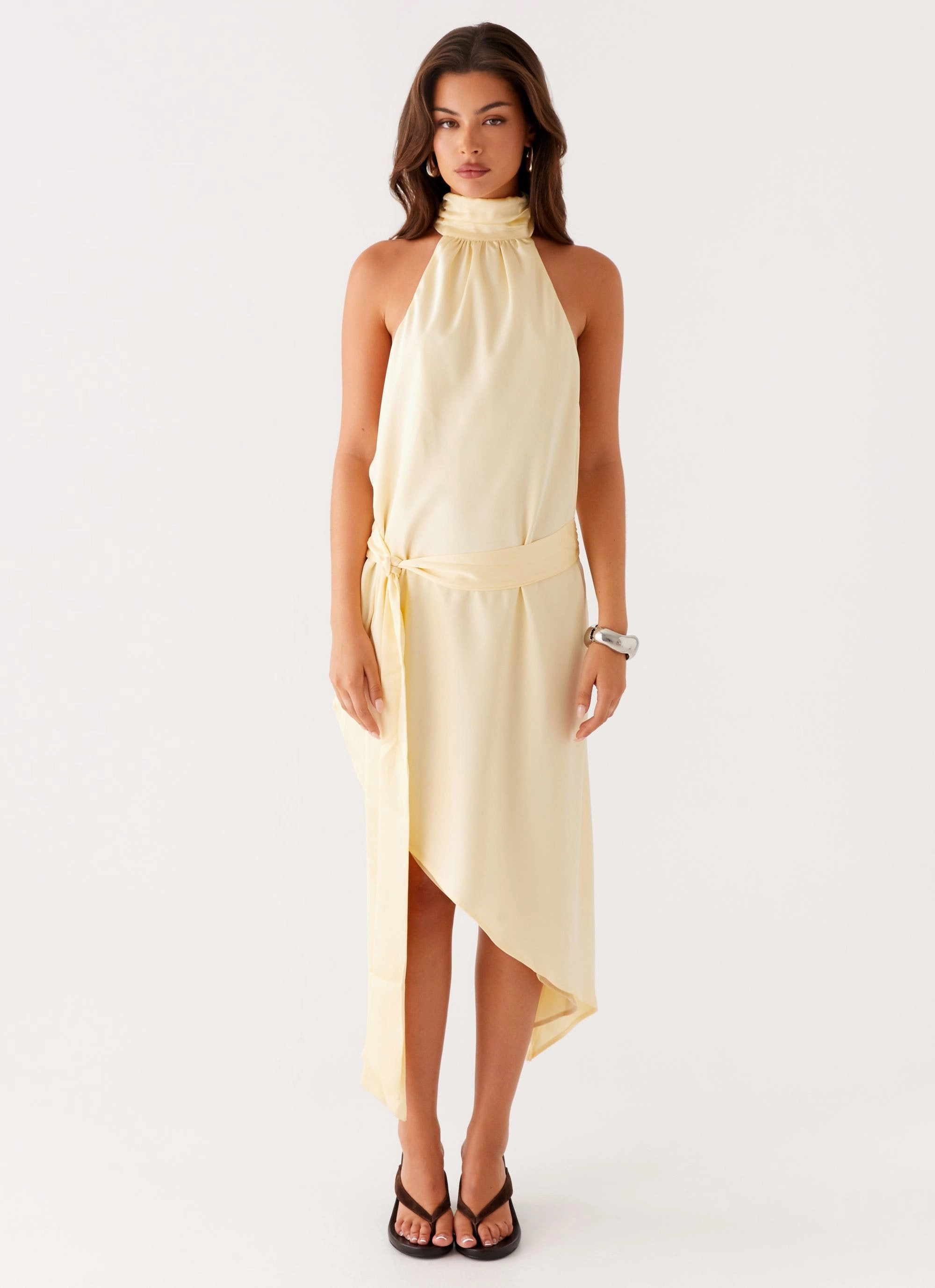 Atlantic Midi Dress - Yellow Calm Outfit Love Soft