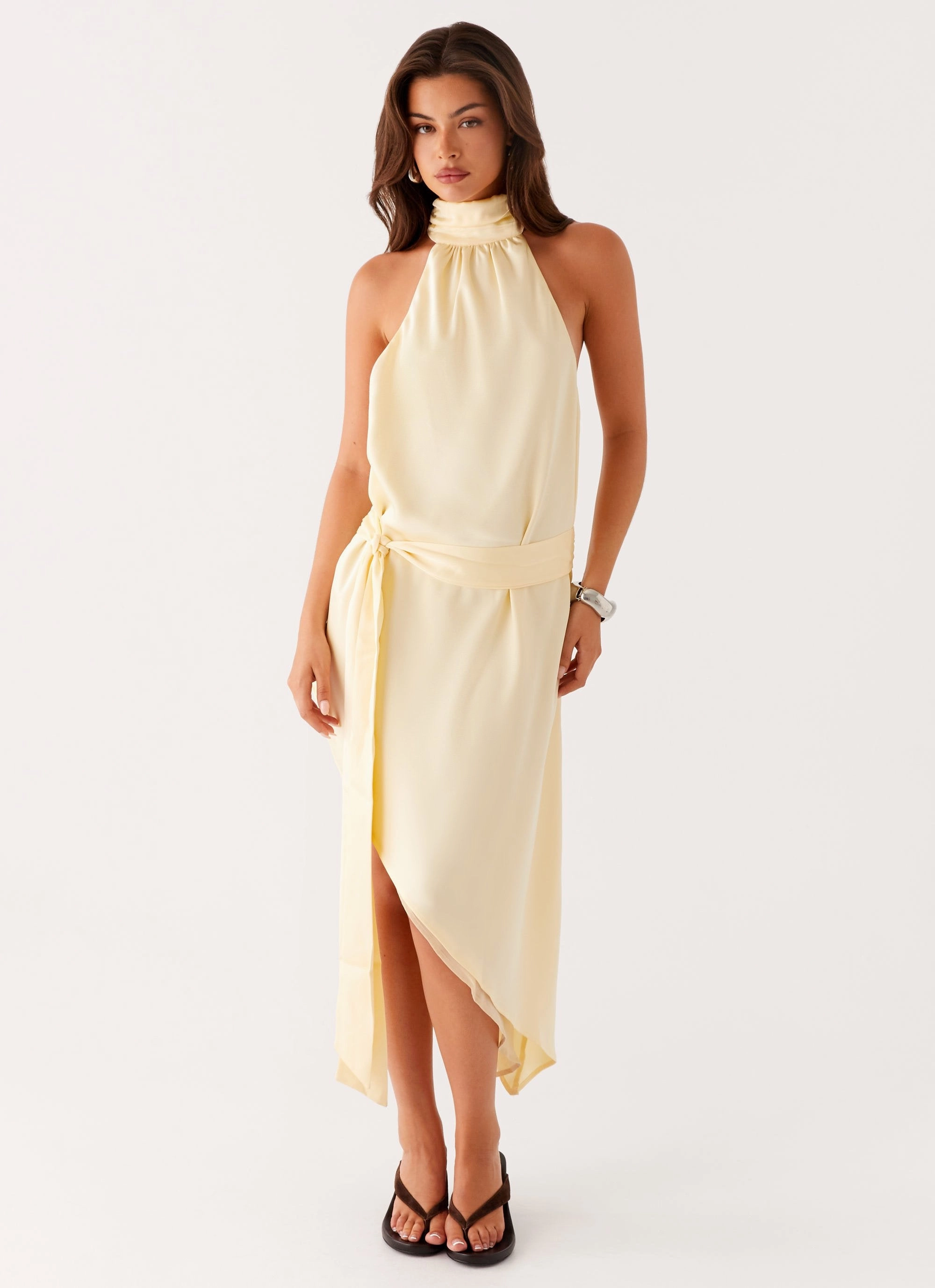 Atlantic Midi Dress - Yellow Stylish party wear