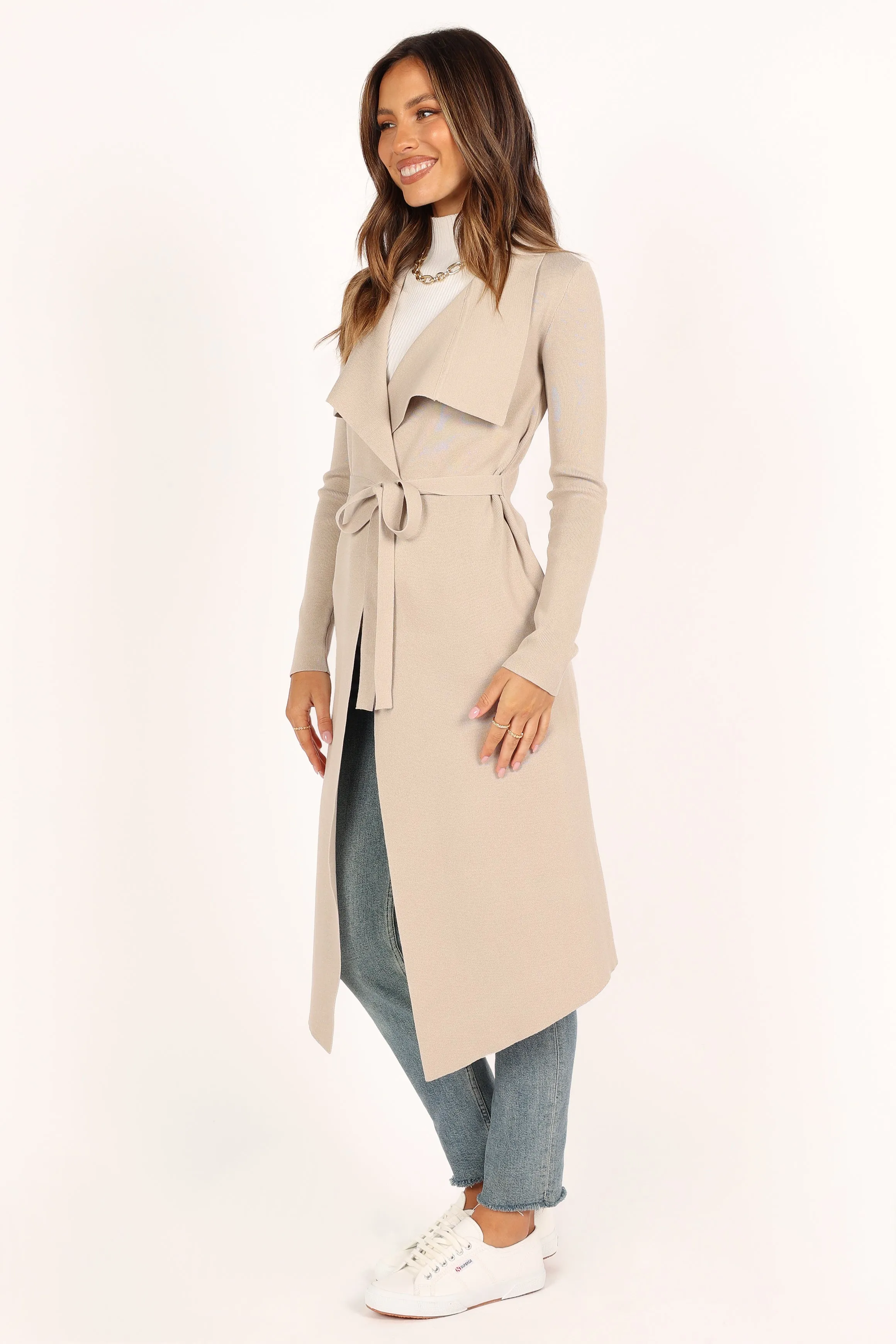 Audrina Cardigan - Stone Seasonal Casual Look