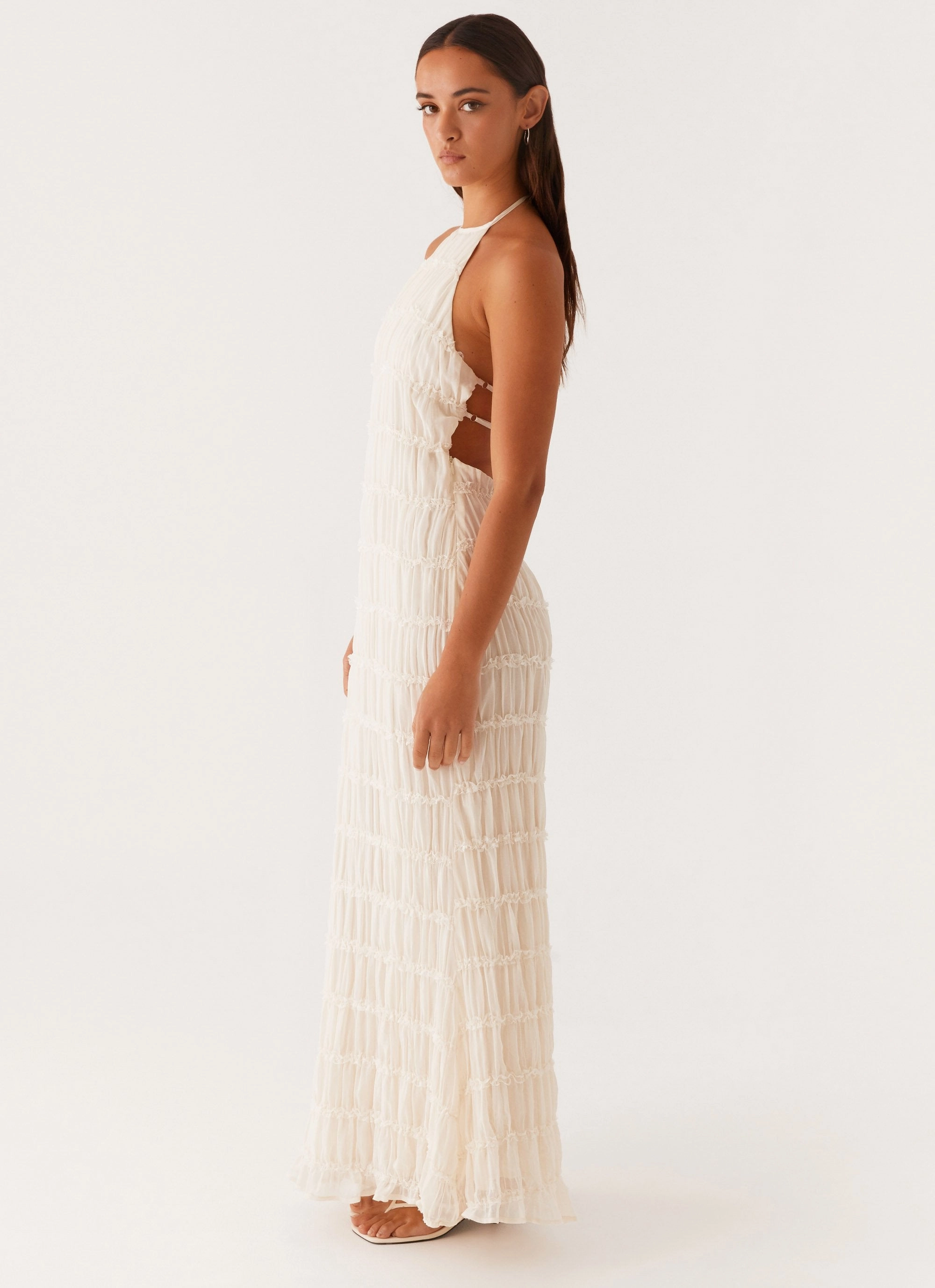 Jewel Tones Aullie Maxi Dress - Ivory